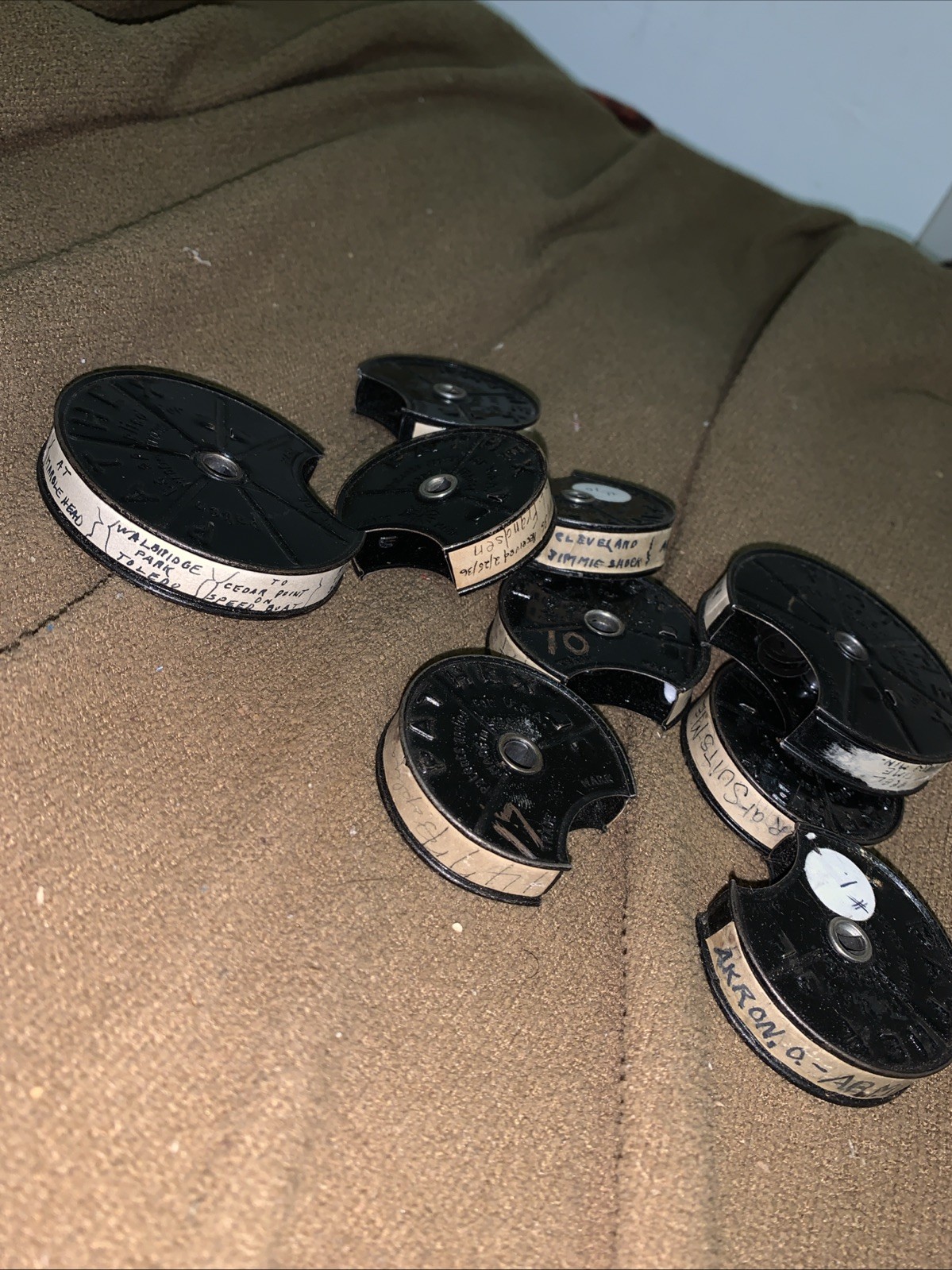Lot Of Pathex Motion Picture Film Cans Empty Antique