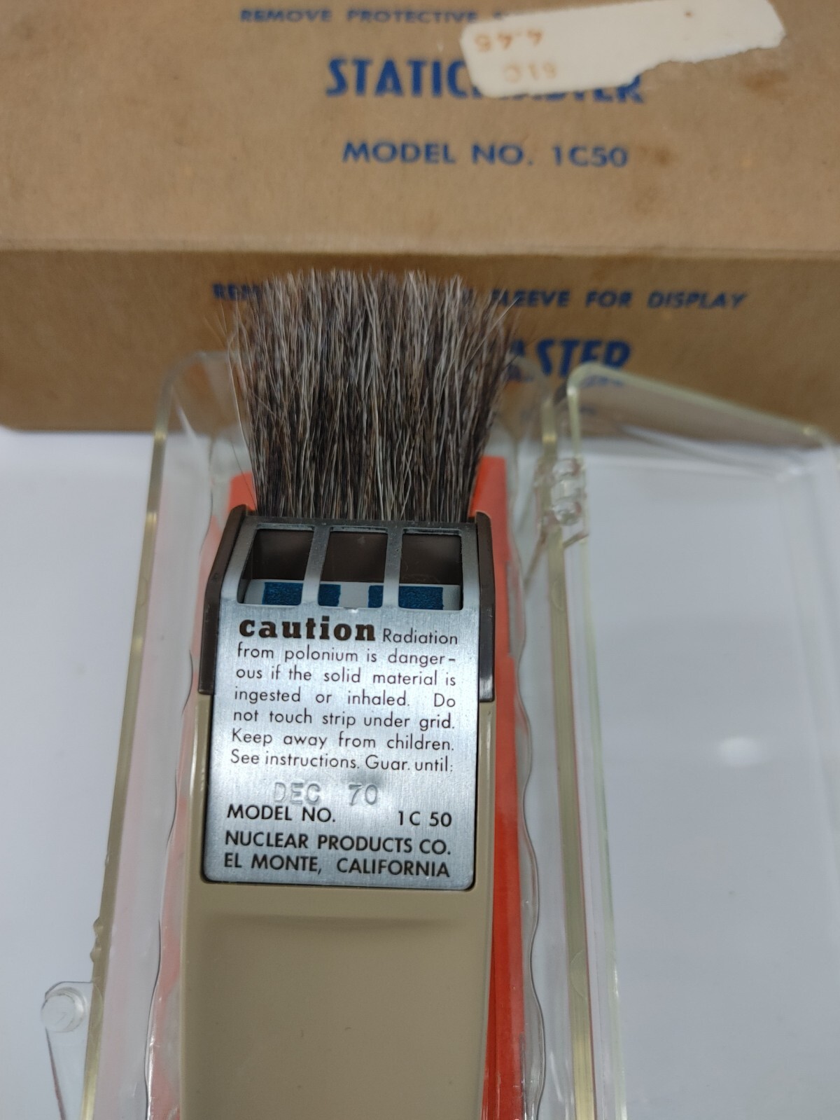 Vintage Staticmaster Brush Model 1C50 w/ Original Box (NEW OLD STOCK OPEN-BOX)