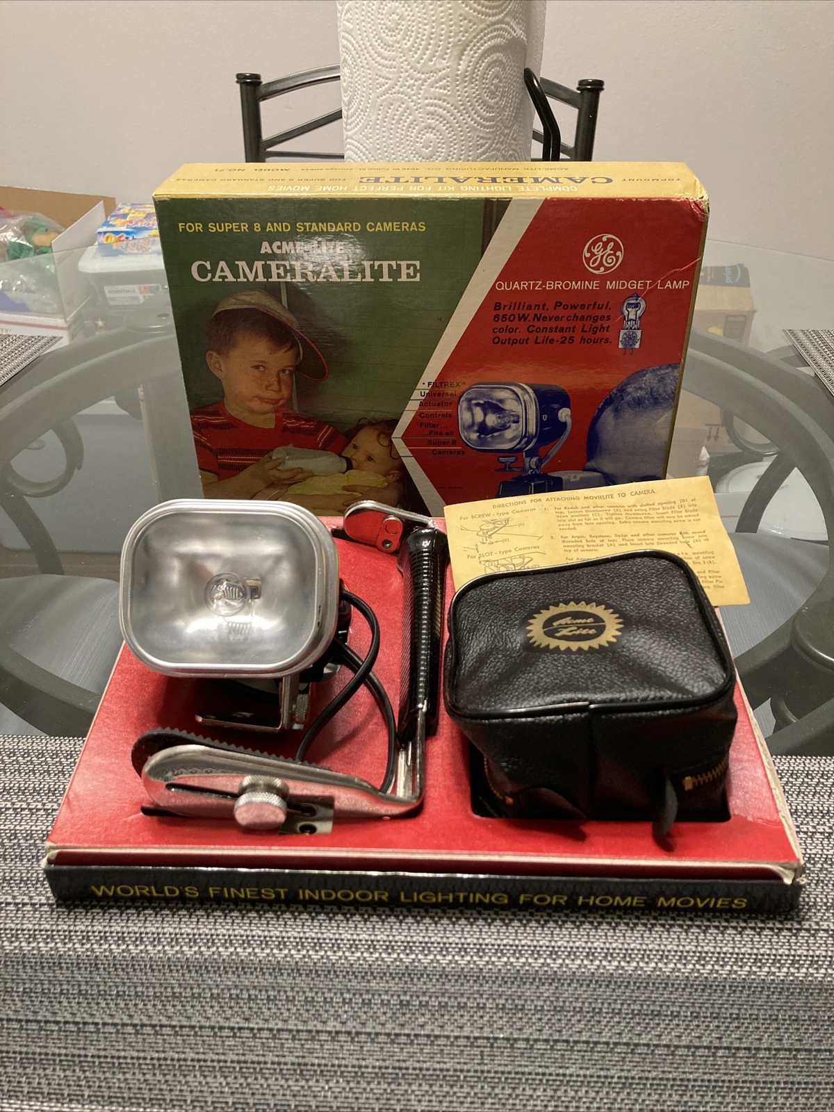 VTG GE Acme-Lite Cameralite Super8 Complete Kit #71 Top Mount TESTED WORKS