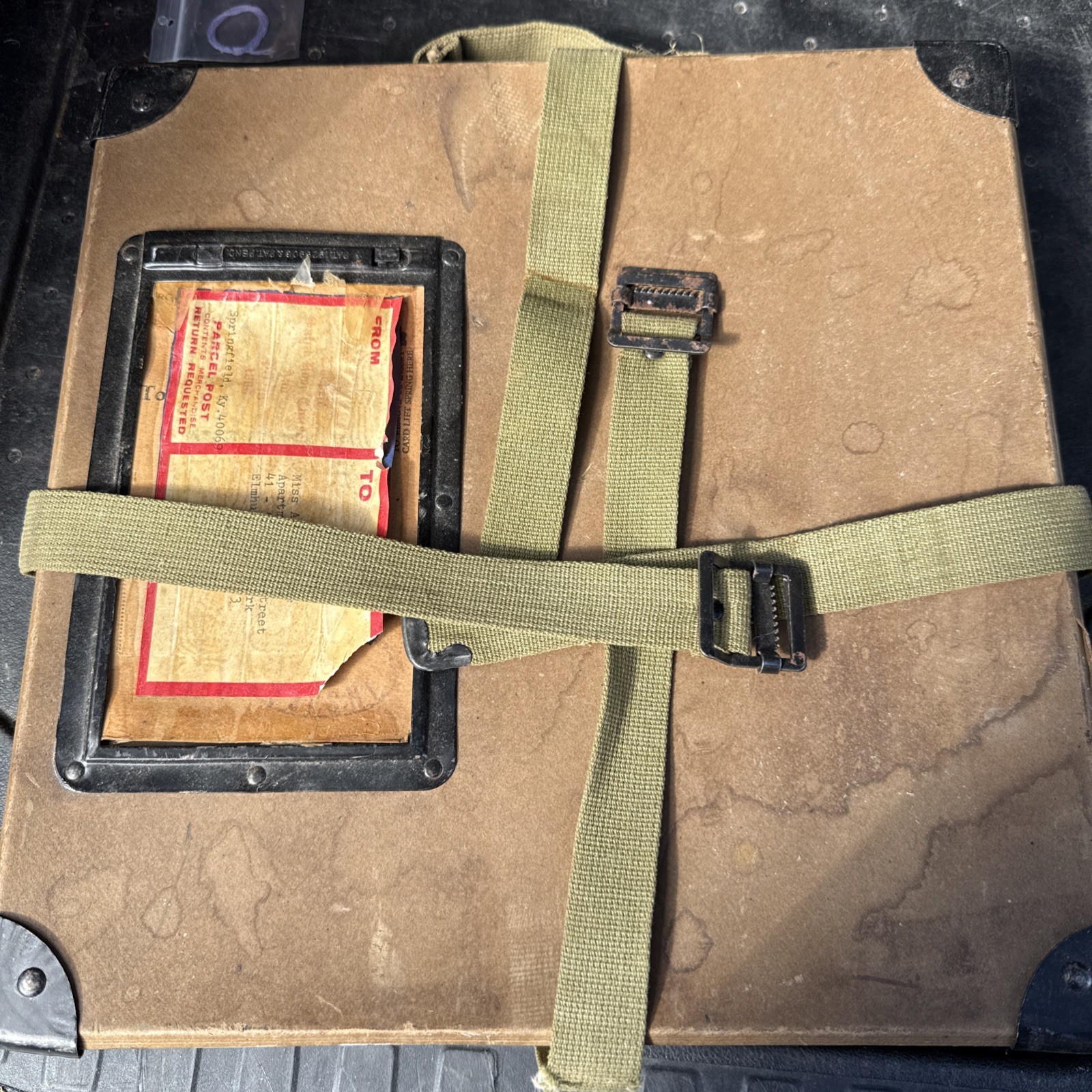 VINTAGE Film Reel Canister Case Shipping Box Mailer, Great Patina