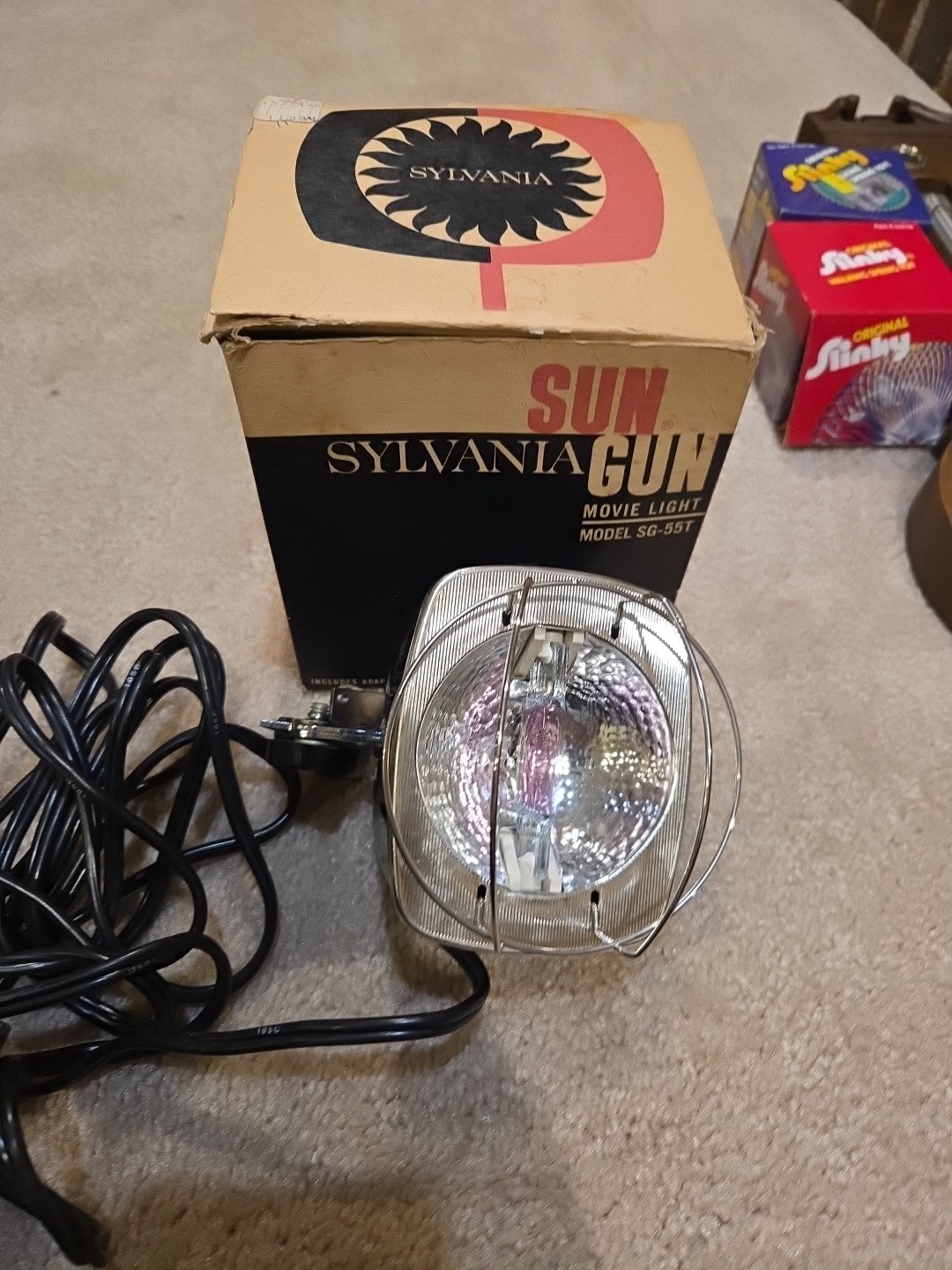 Vintage Sylvania Sun Gun SG-55T Movie Light w Box WORKS