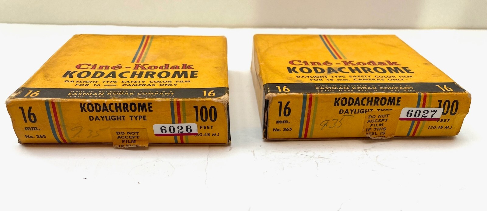 VINTAGE 16mm 4″ FILM REELS 1949 Vintge Cine-Kodak Safety Lot 2 100′ Reel