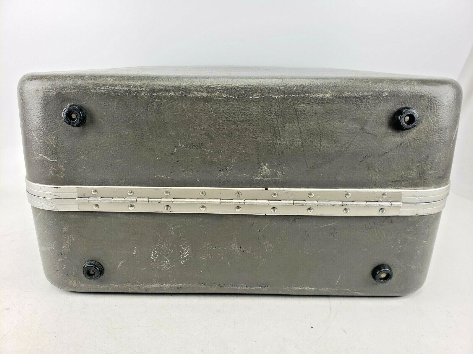 Vintage Technicolor Travel Road Case Gray Empty AS IS