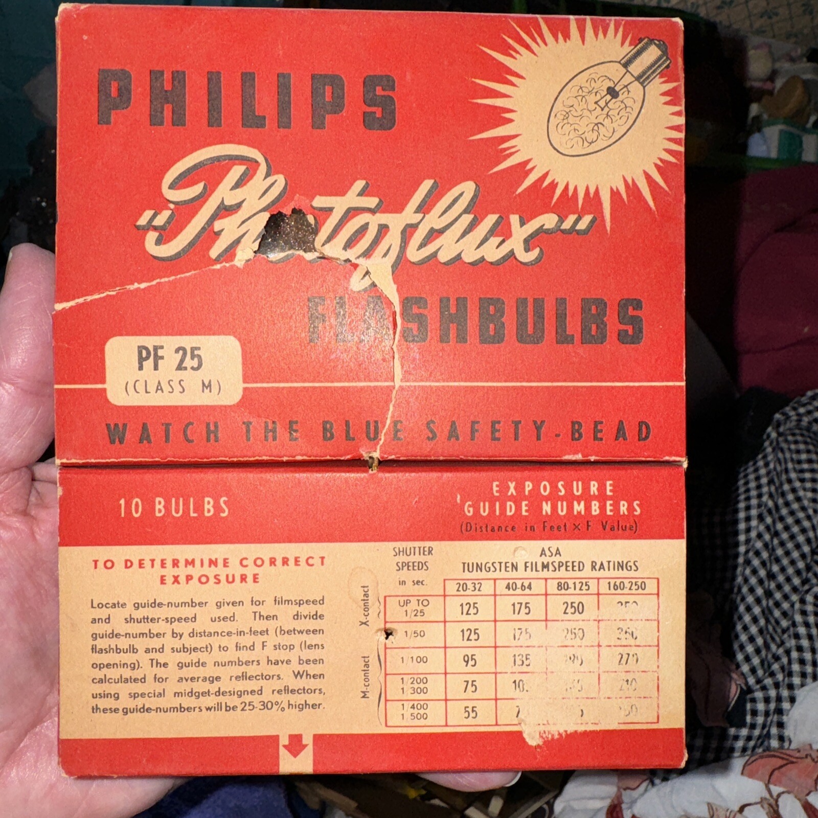 Vintage Philips Photoflux PF25 Flash Bulbs 2 packs of 10boxed opened never used