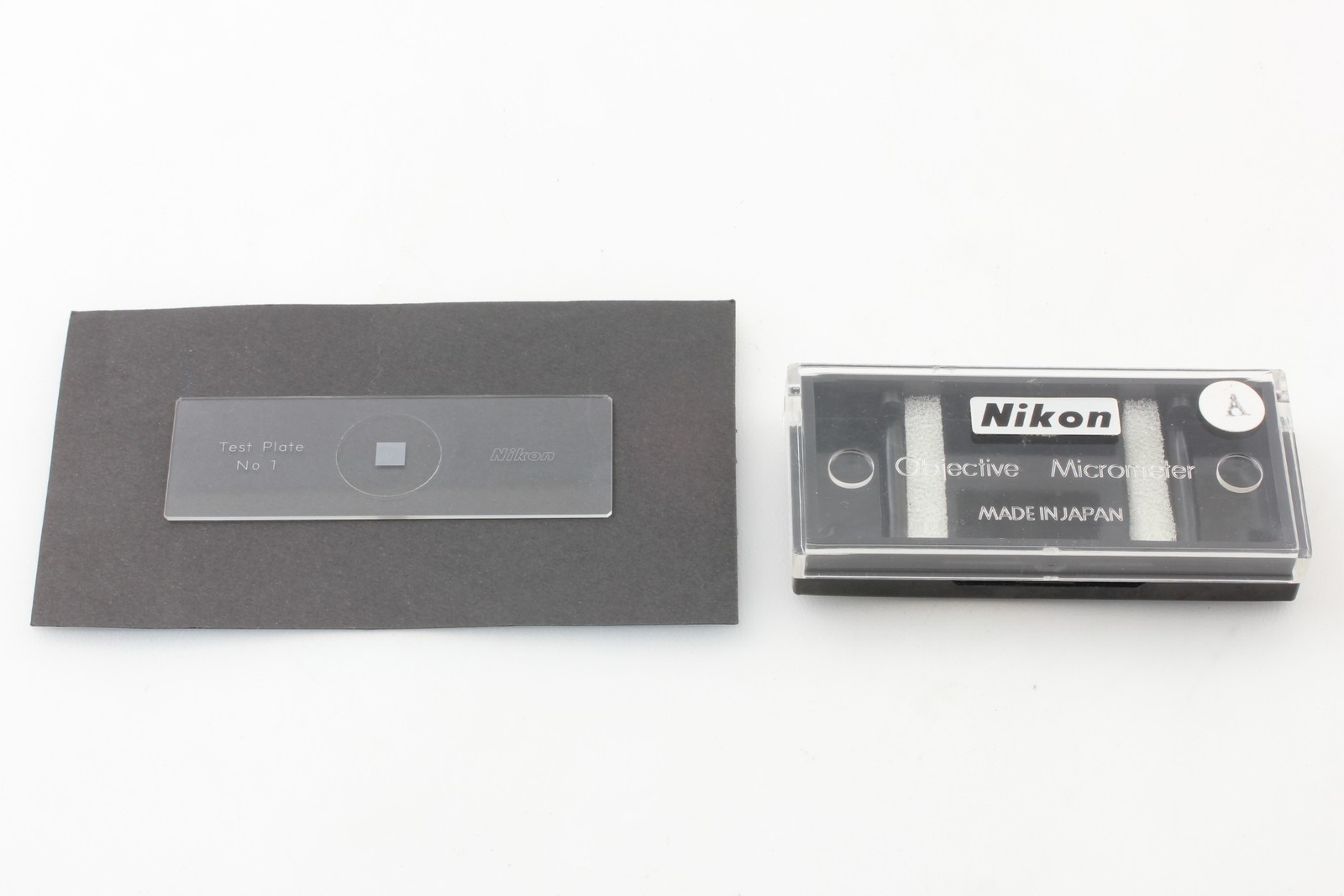 [Unused] Nikon Objective Micrometer Test Plate No1 From JAPAN