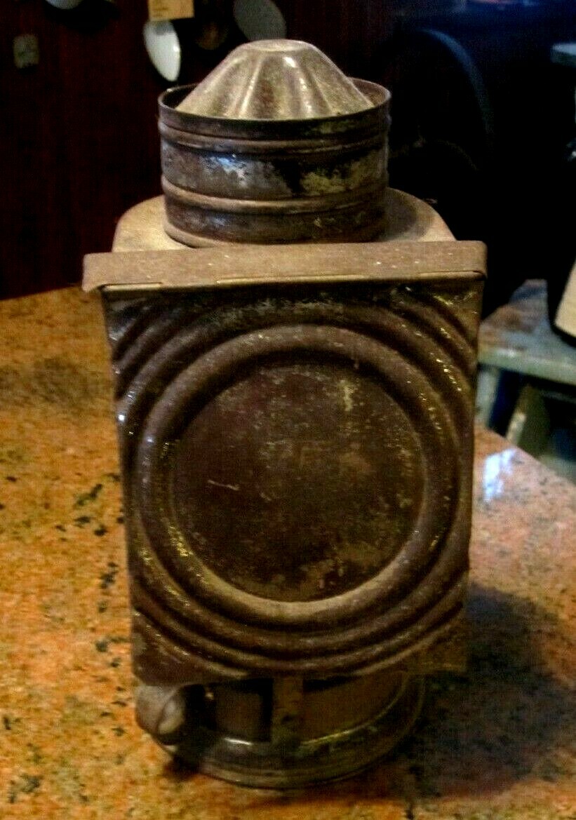 ANTIQUE W. V&B KEROSENE LANTERN 1800s PHOTOGRAPHY DARK ROOM LIGHT
