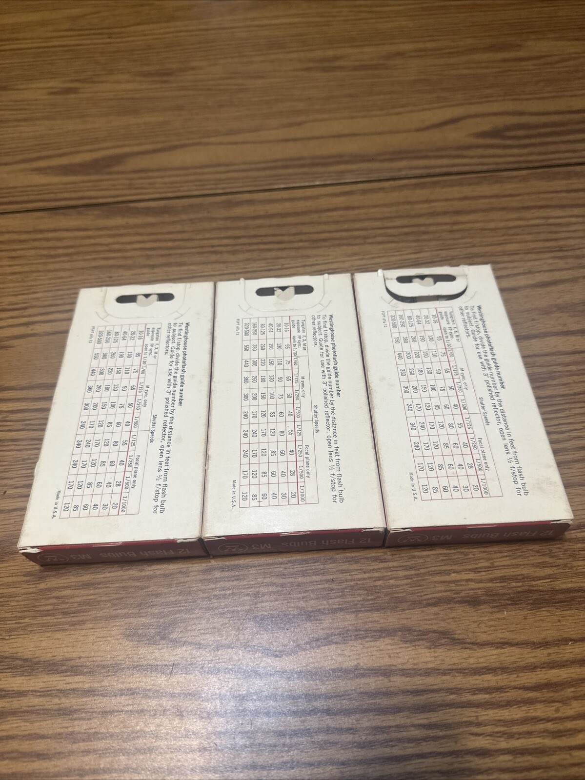 3x Westinghouse M3 Flash Bulbs 12 Pack new old stock Blue Dot 36 Bulbs