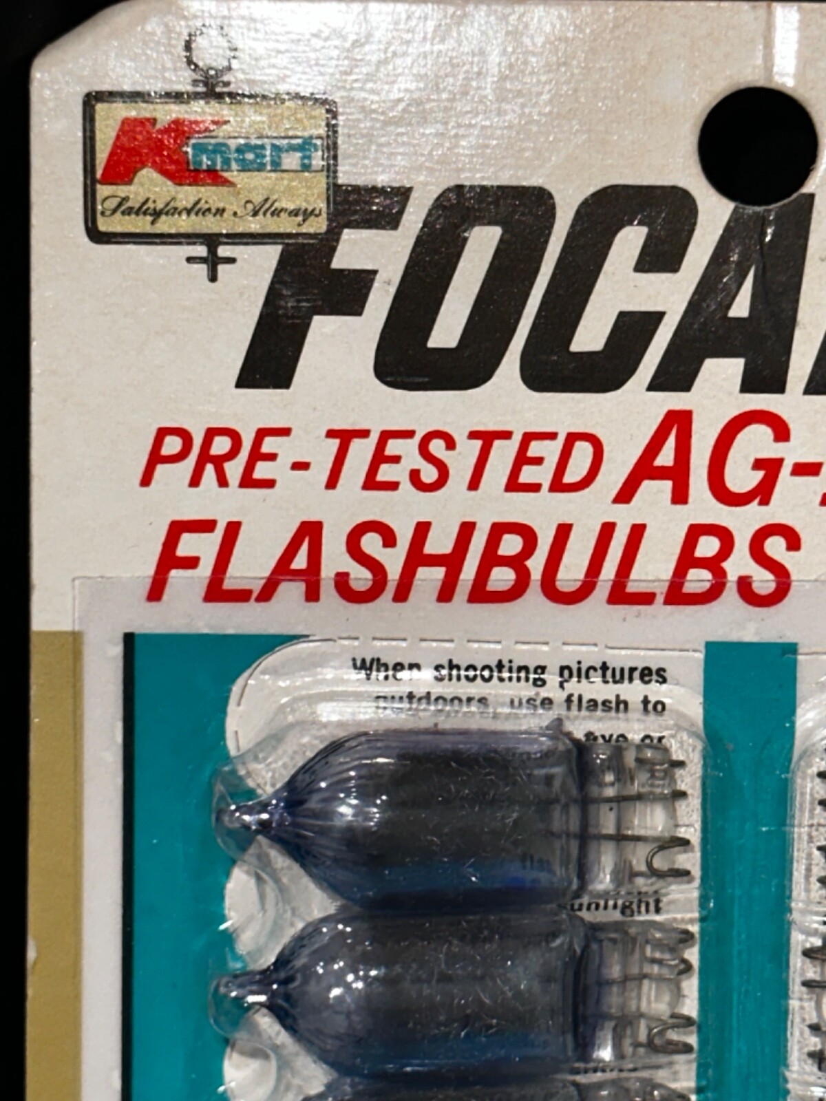 Collectible Display K-mart Store Vintage Focal AG-1B Flashbulbs 20 Count KMART