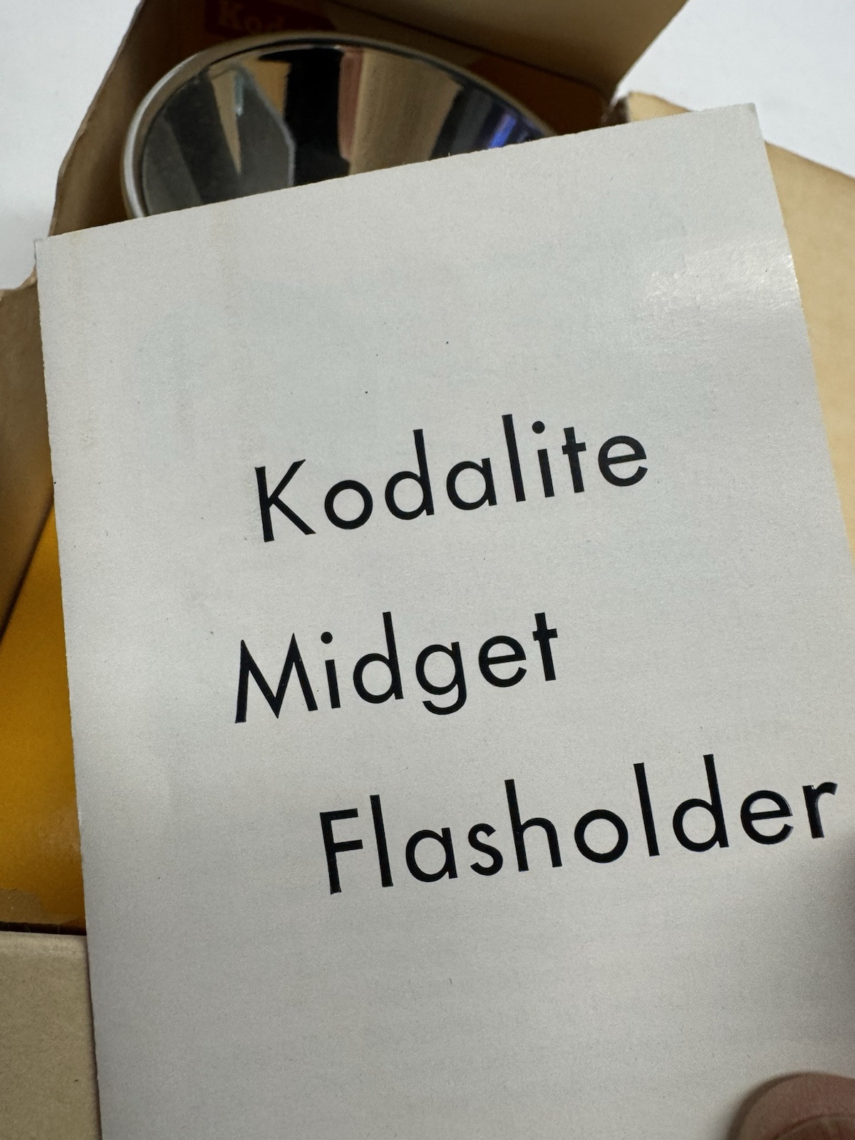 Vintage NOS Kodalite Midget Flasholder w/ Lumaclad Reflector #740