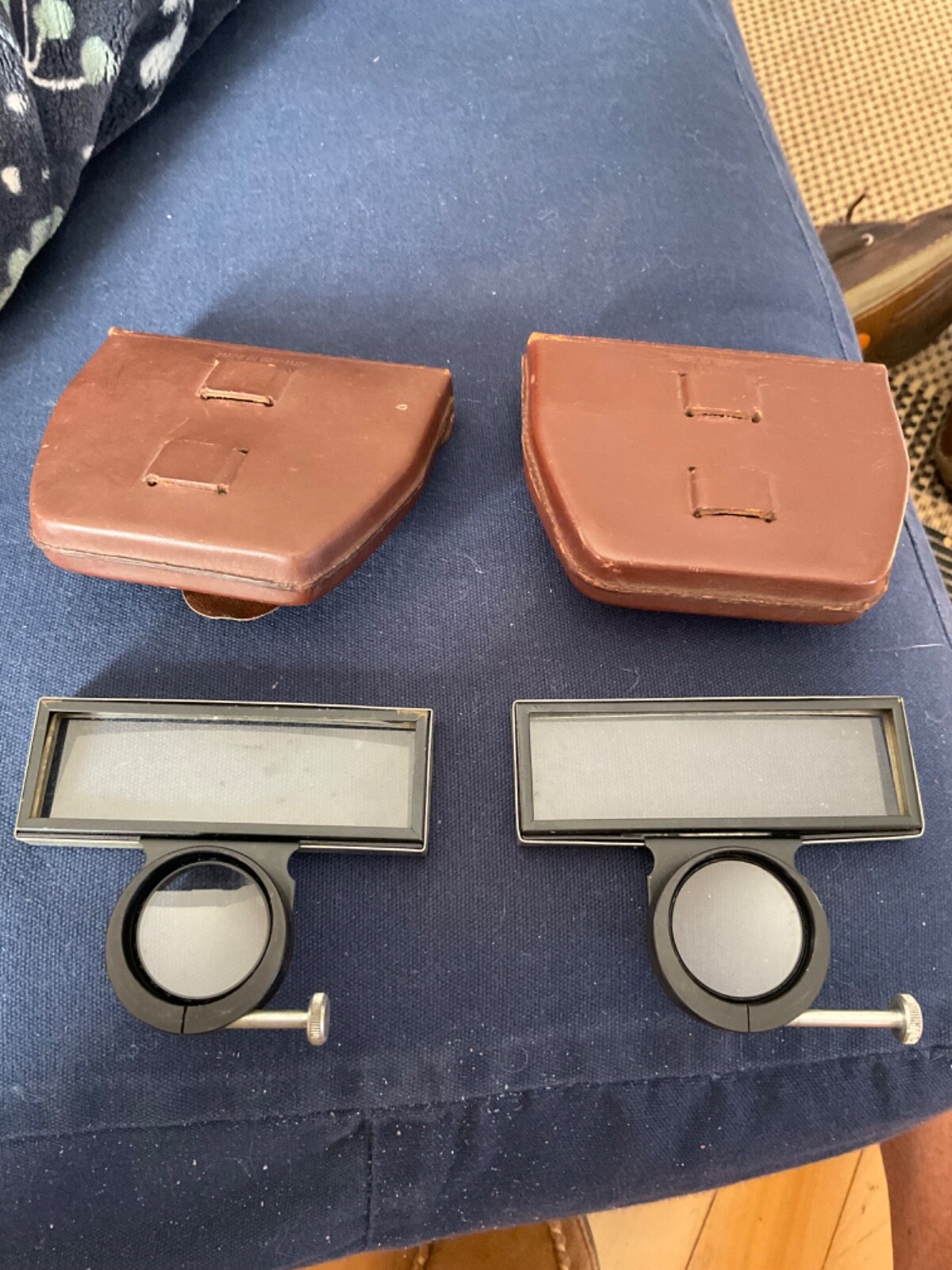 VINTAGE AGFA KARAT PROXIMETER I & II CLOSE UP LENS + LEATHER CASES — CLEAN