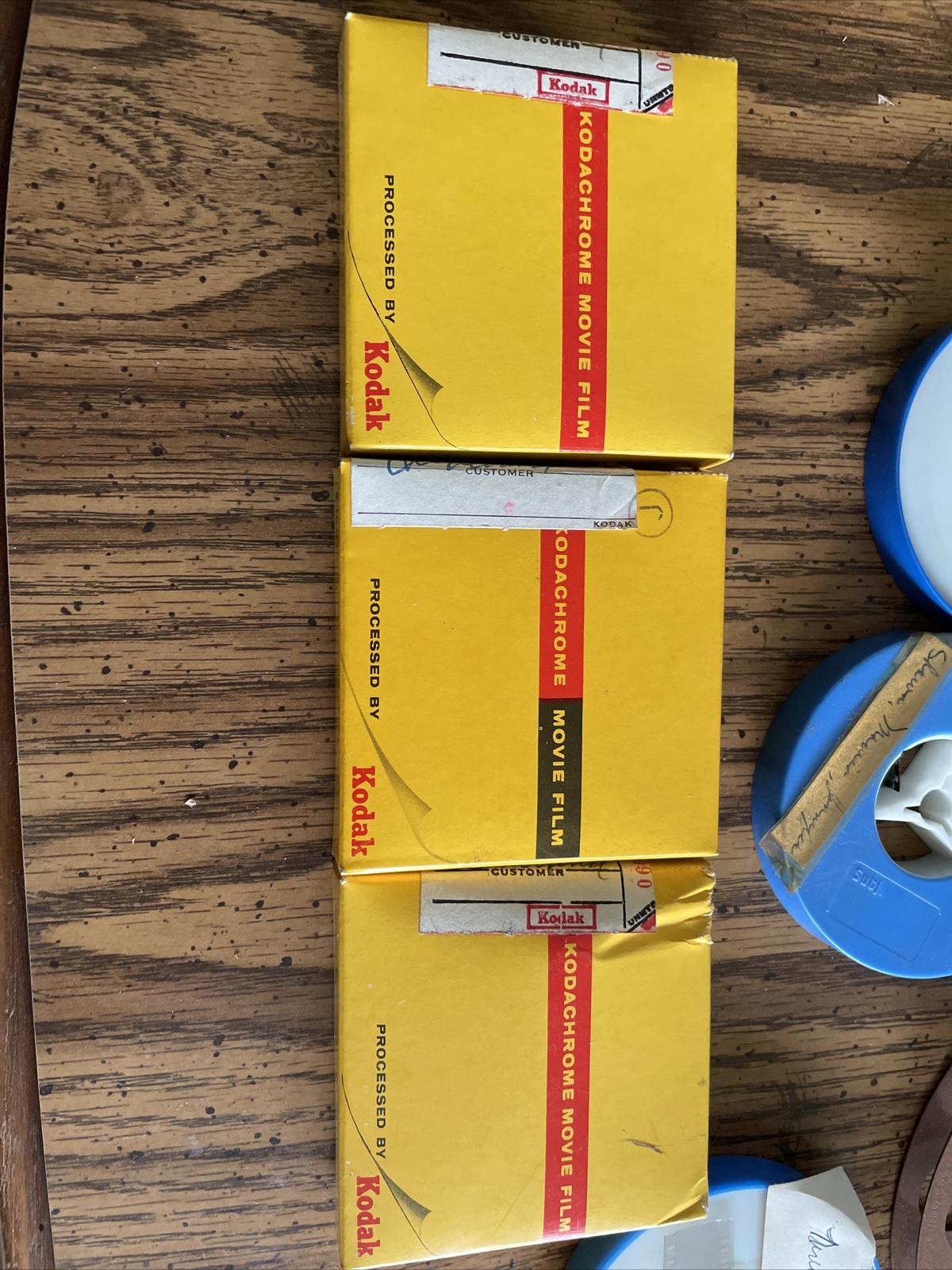 Vintage Lot Of Film Reels, Cans, & Film -Goldberg Filmgrip Relflex W/Box, Kodak