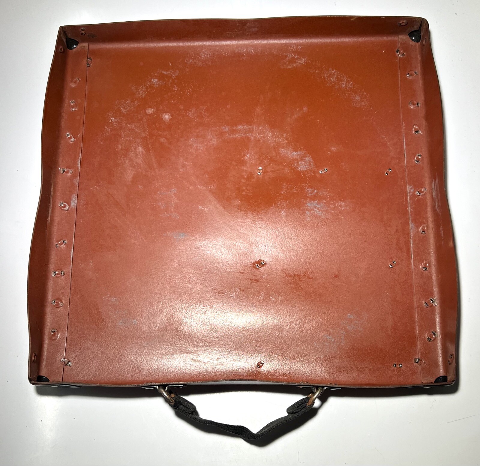 Vintage Brown Fibre Case & Reel – Collectible Movie Wall Art, 13-1/2” x 13-1/2″