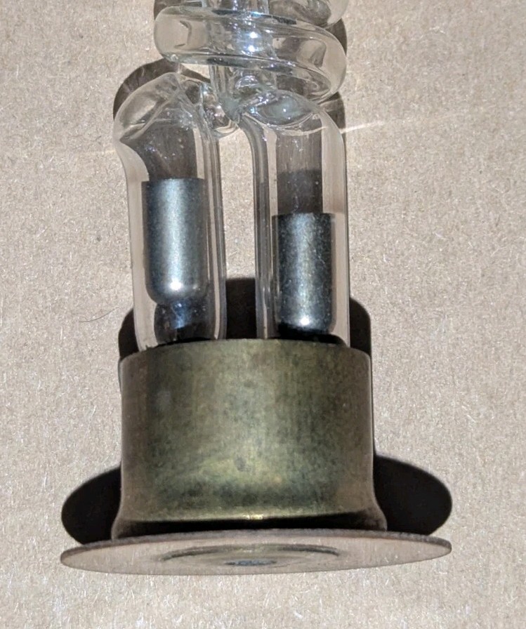 Vintage Helical Flash Tube on Base Unknown Brand