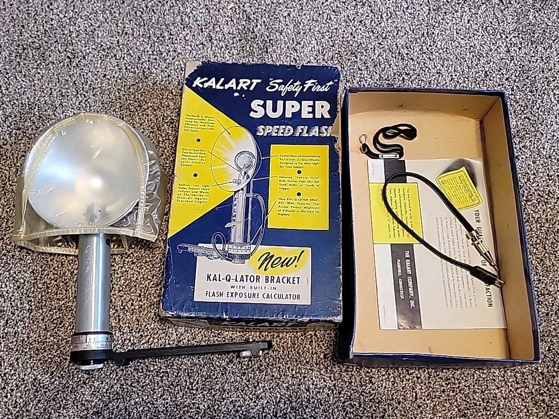 Kalart Safety First Super Speed Flash VTG Original Box UNTESTED K1
