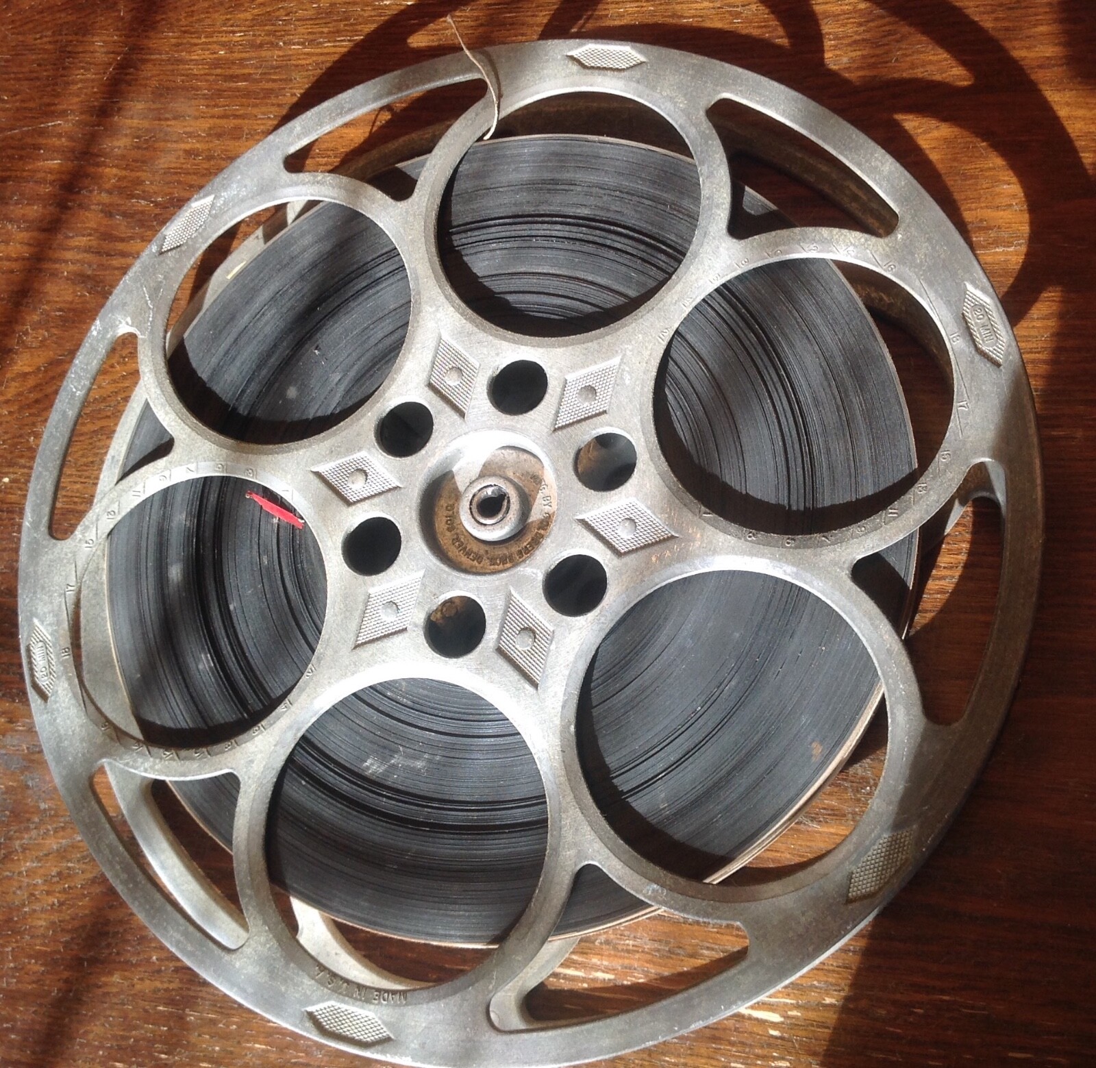 Vintage Goldberg Brothers 35mm Movie Projector 6 Hole Aluminum Reel “FRISCO KID”