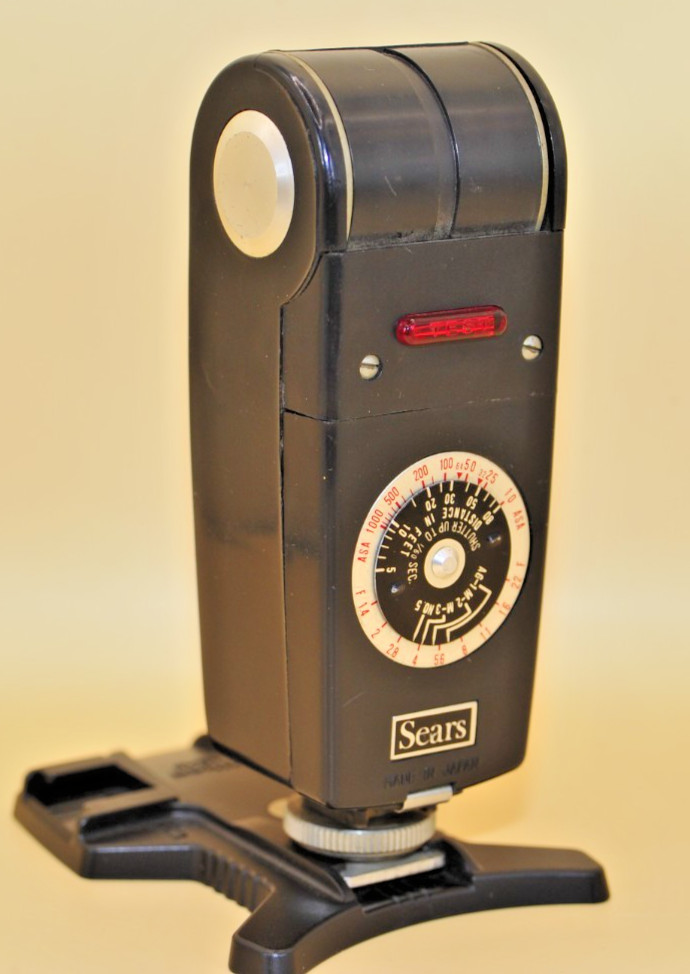 VINTAGE 1950s COLLECTIBLE SEARS Tilting-Folding FLASH made in Japan