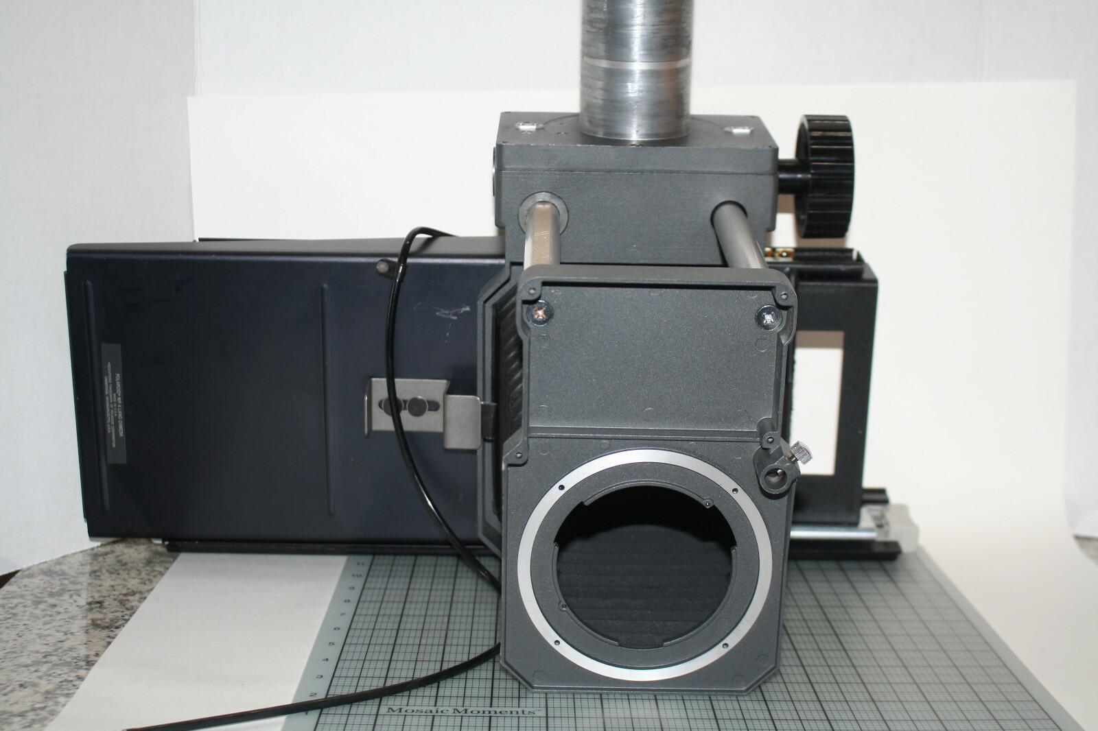 POLAROID MP-4 FOCUSING BELLOW HEAD W/ 4×5 SLIDING CAMERA HEAD *