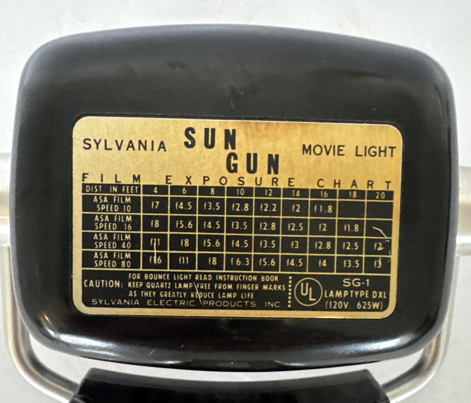 Sylvania SG-1 Sun Gun Movie Light in Original Box Tested Works Vintage 1970’s