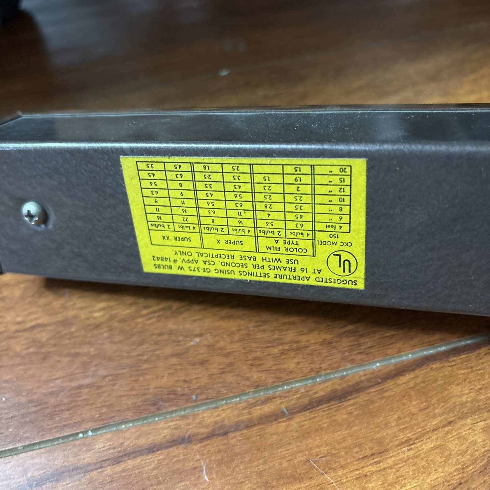 Vintage Harwood Folding Movie Light Bar 4 Light Works