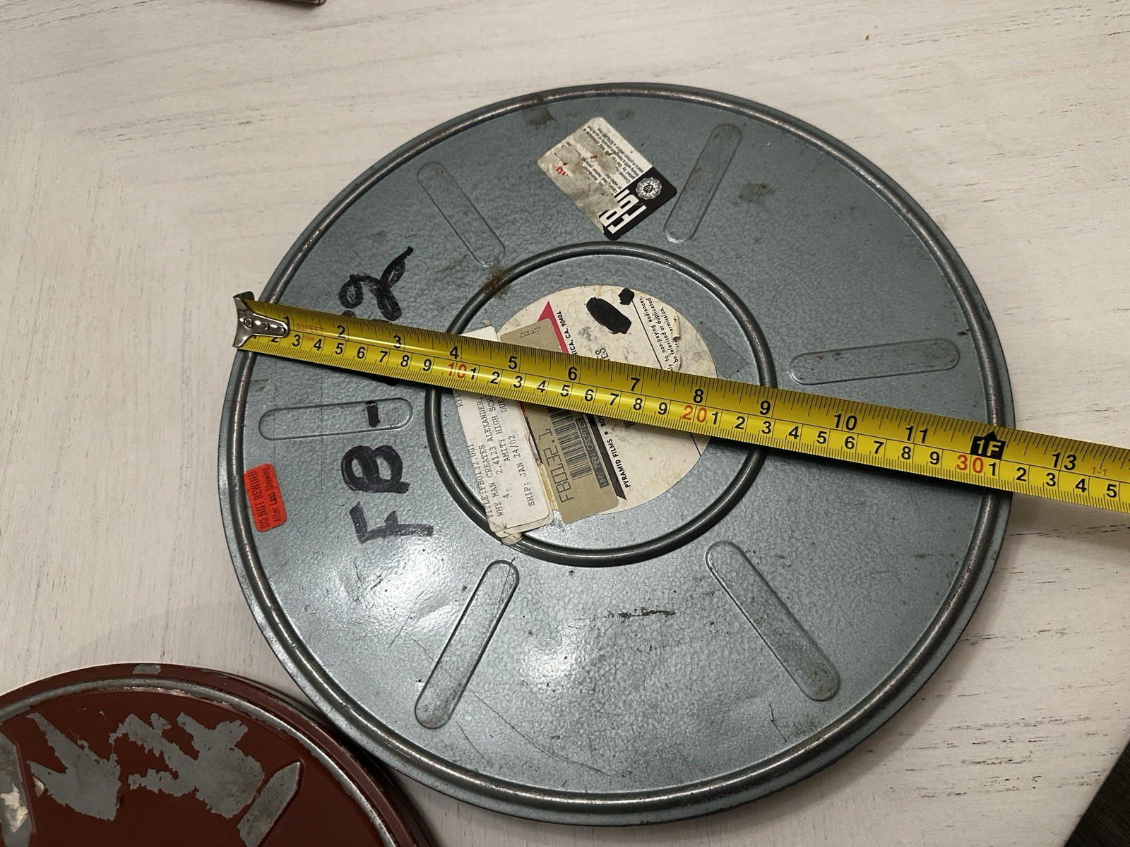 2 Vintage Empty Movie Reel Tins