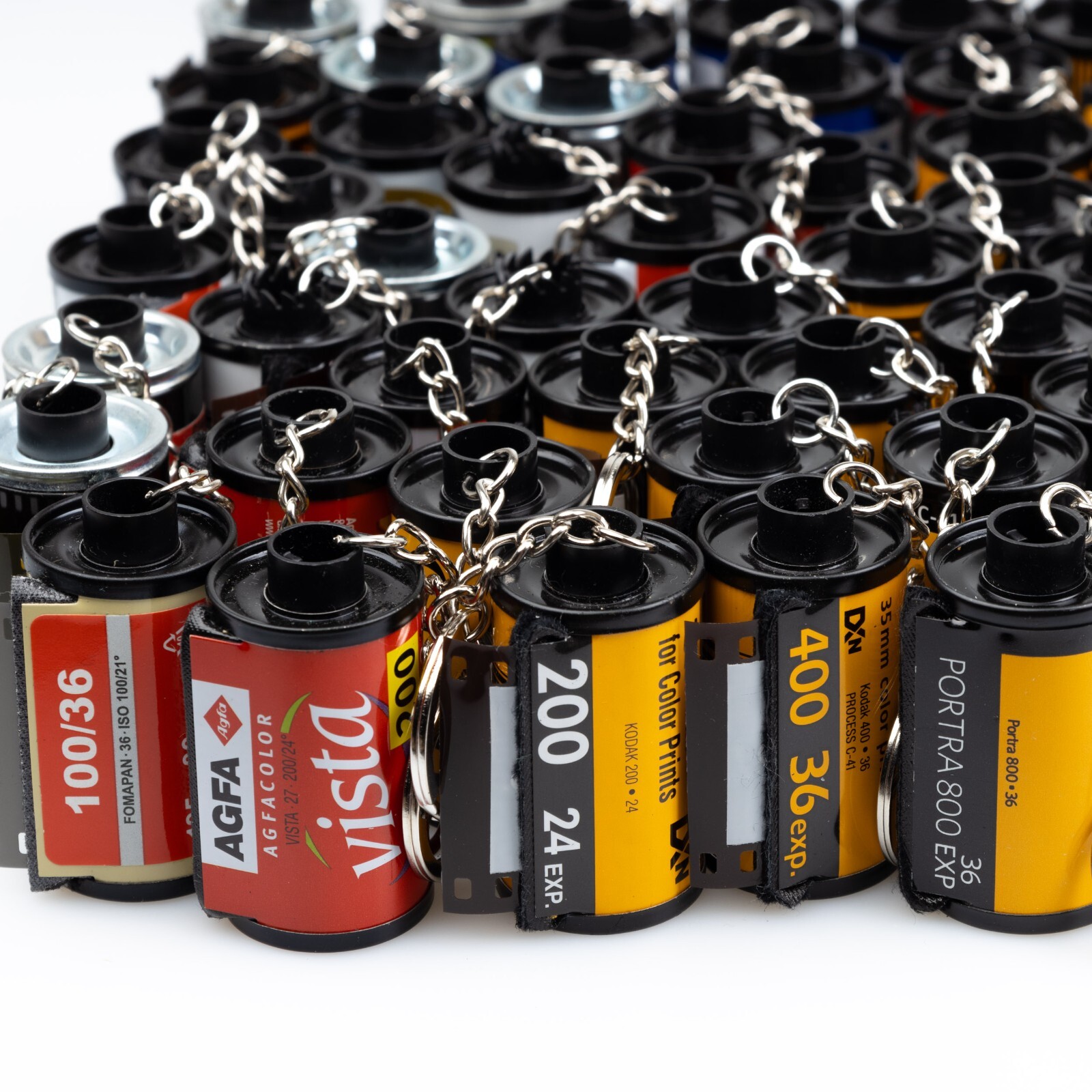 1pc Kodak Fujifilm Agfa Cinestill Ilford Keychain 35mm Film Canister Keyring