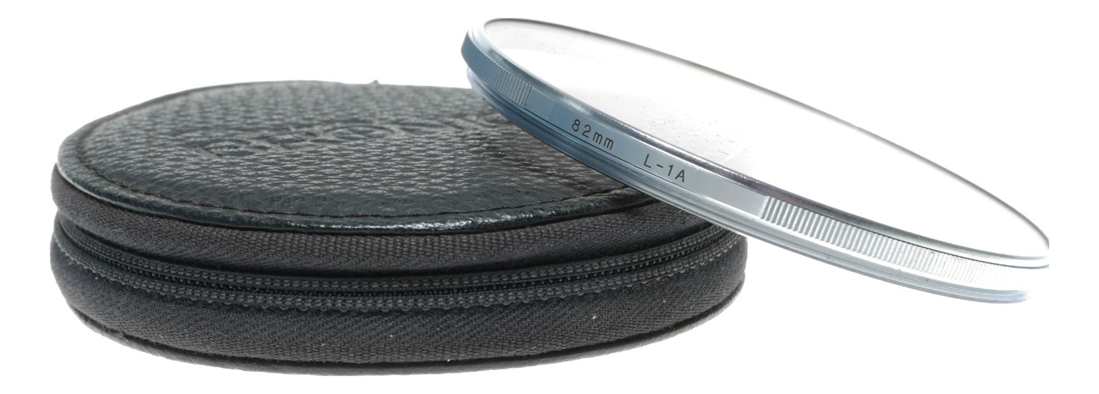 Zenza Bronica 82mm L-1A camera lens filter in pouch
