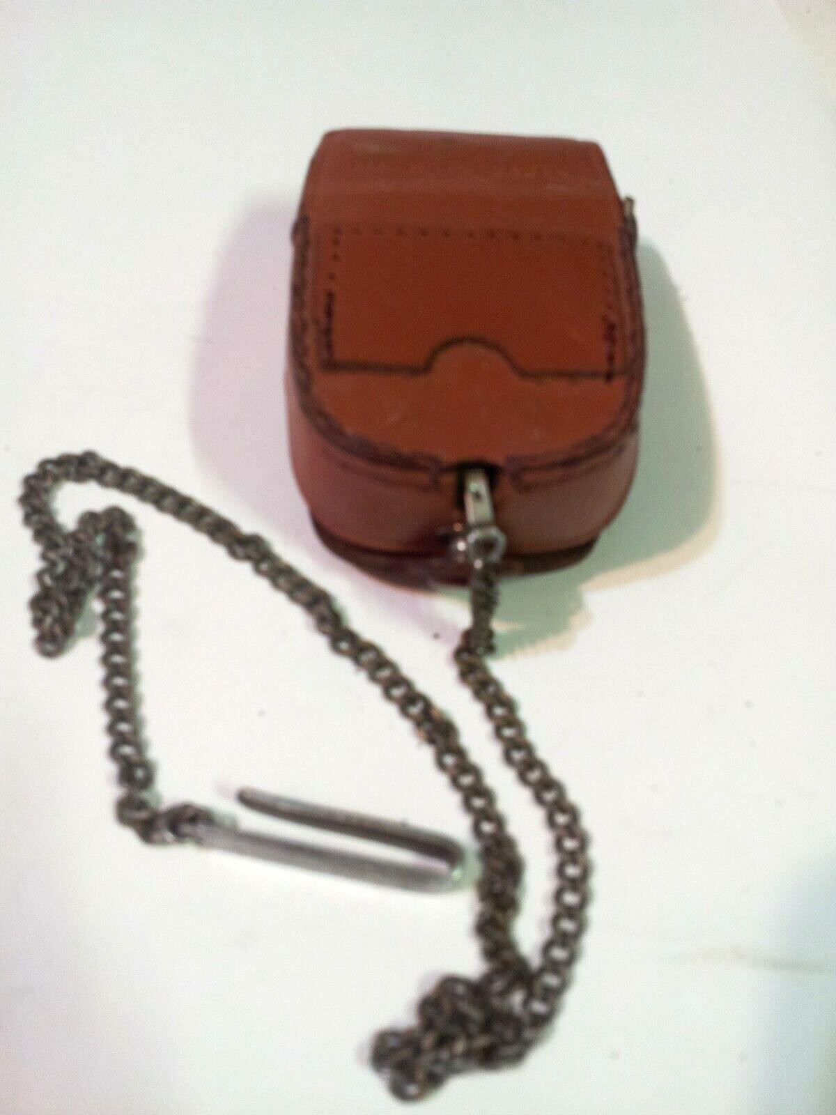 Vintage Kalimar A-1 Exposure Meter in Leather Case with Chain-Made in Japan-Nice
