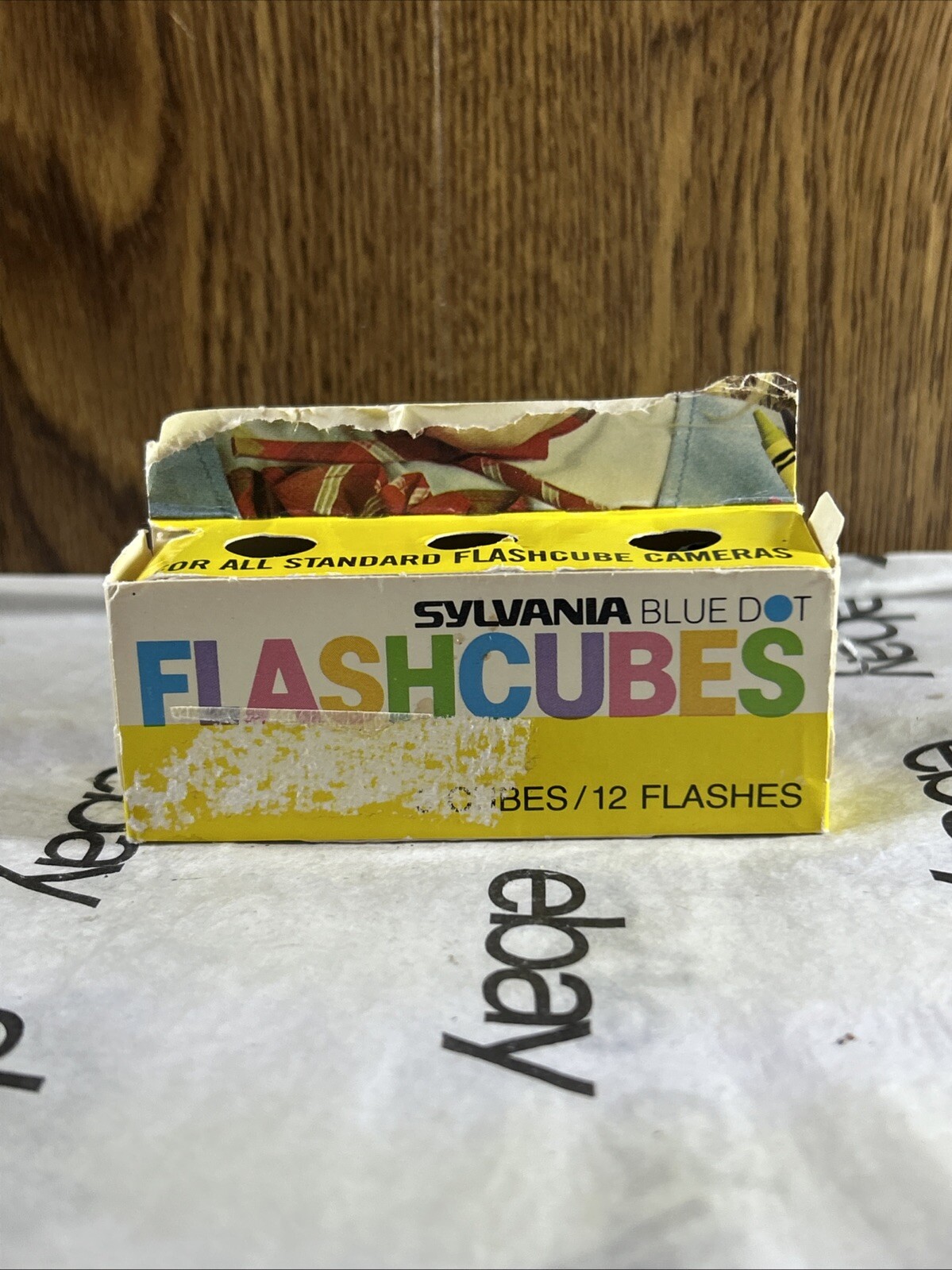 Vintage Sylvania Blue Dot Flash Cubes 3 Cubes 12 Flashes.