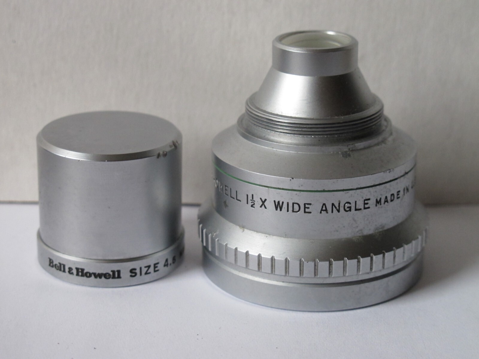 Vintage Metal Bell & Howell 1 1/2 X Wide Angle Lens Attachment, 28mm Threads