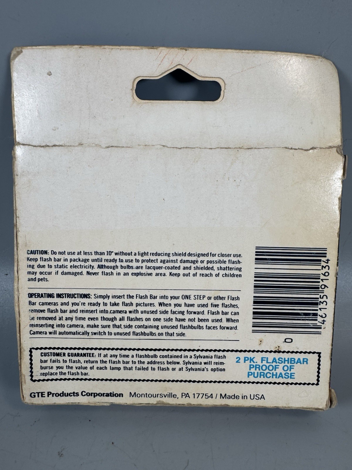 Sylvania Blue Dot Flashbar 2 Pack NOS New Vintage Flash Bars Damaged Package