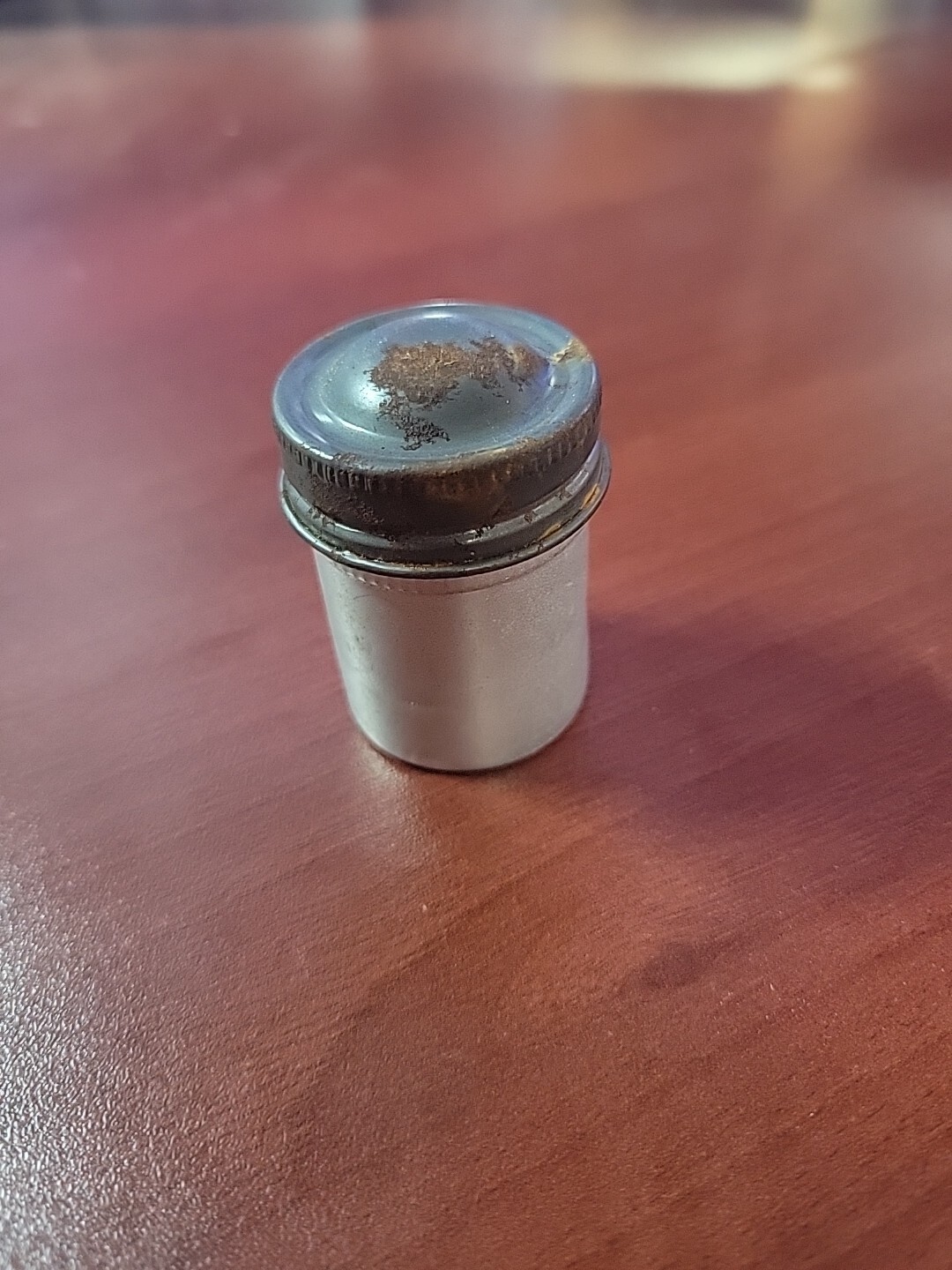 Vintage 35mm Aluminum Film Canister Unbranded W/Metal Top
