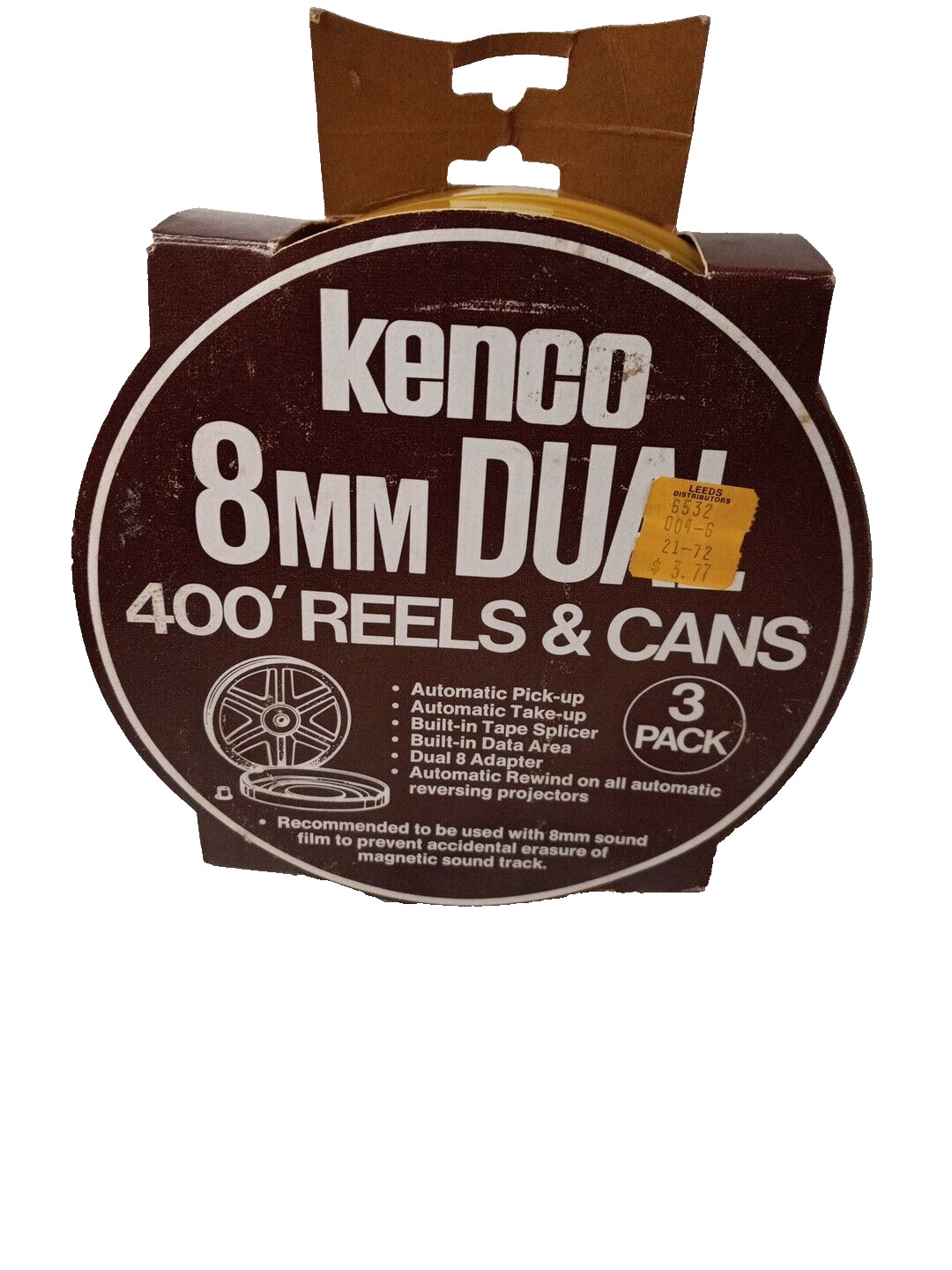 Vintage Kenco 3 8mm 7” Movie Reel Metal protective Metal cases New In Box.