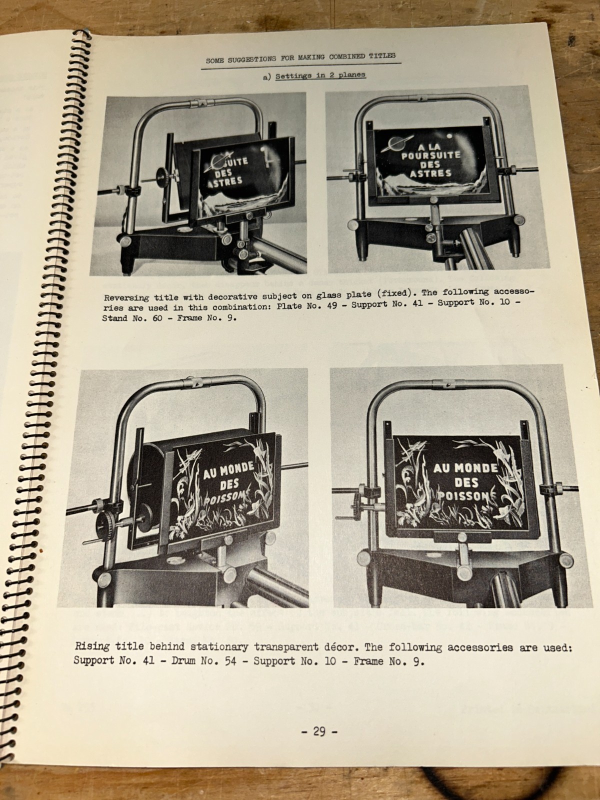 Vintage Bolex Paillard Movie Animation Rig & Premier Titler Manual 1950’s