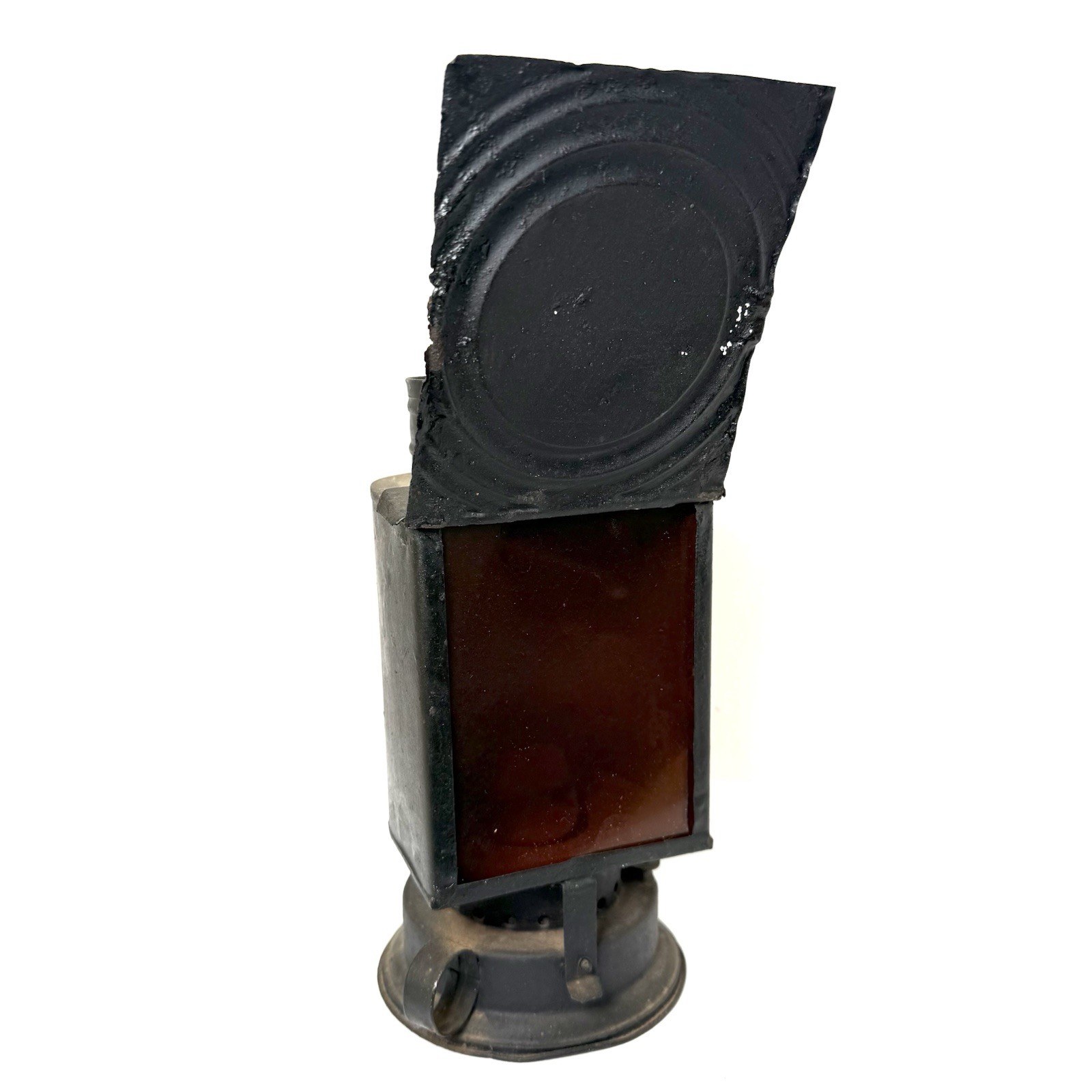 Vintage Dry Plate Gas Lantern Dark Room Safe Light Tin Lamp Darkroom W,V&B