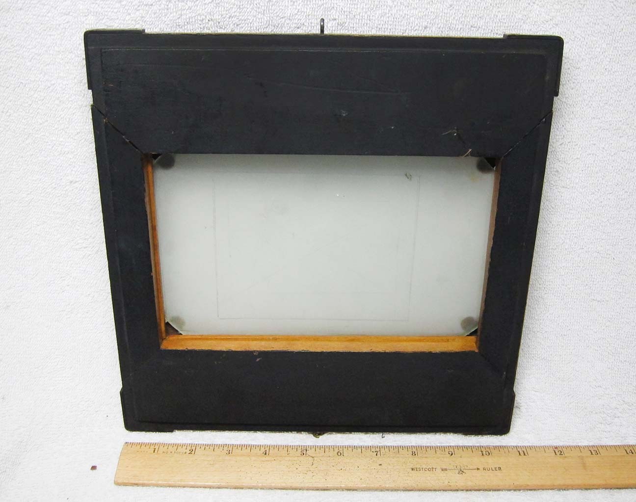 Antique VIEW CAMERA Wood GROUND GLASS Part. 5×8 OLD Large Format Spring Back