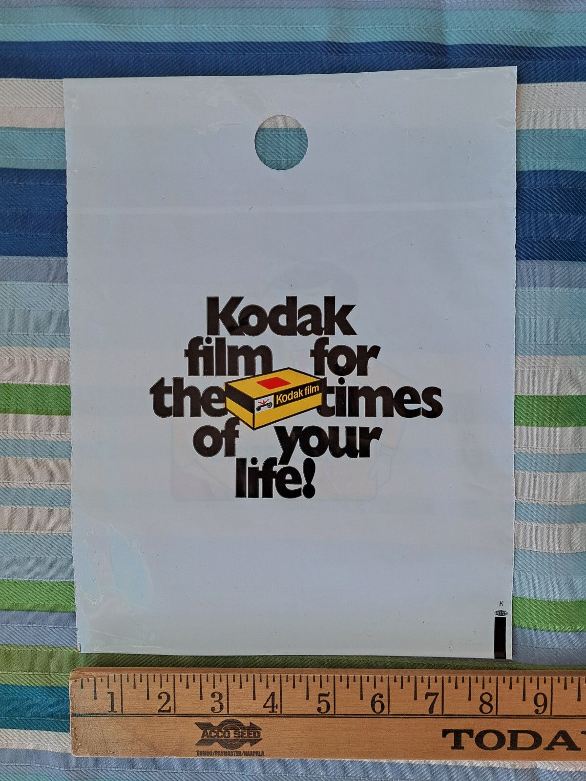 Vintage Color Film Processing Plastic Tote Bag Movie Prop Lot Of 5
