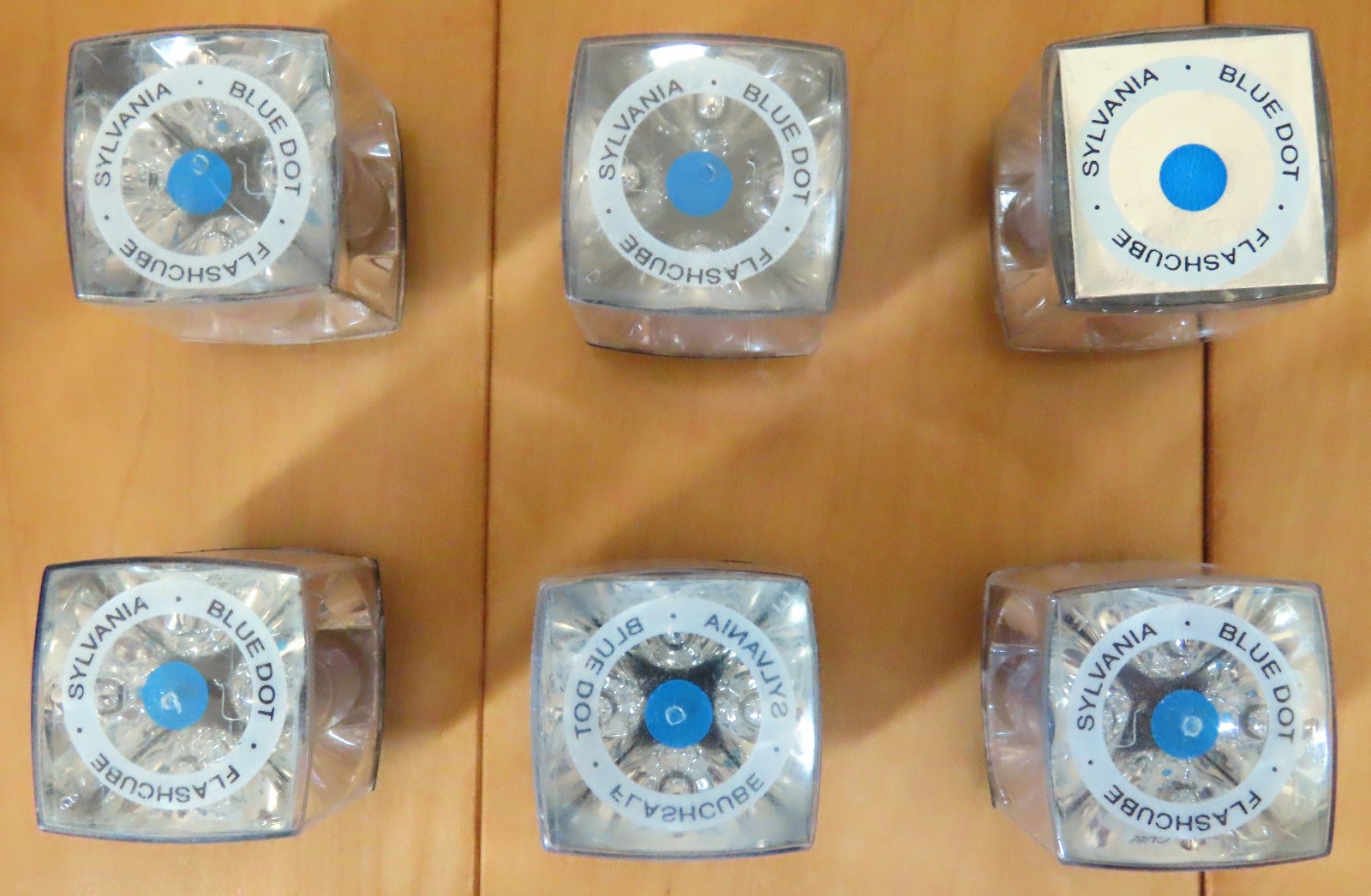 2 Boxes of 3 VTG Sylvania Blue Dot Flash Cubes (Total of 6)