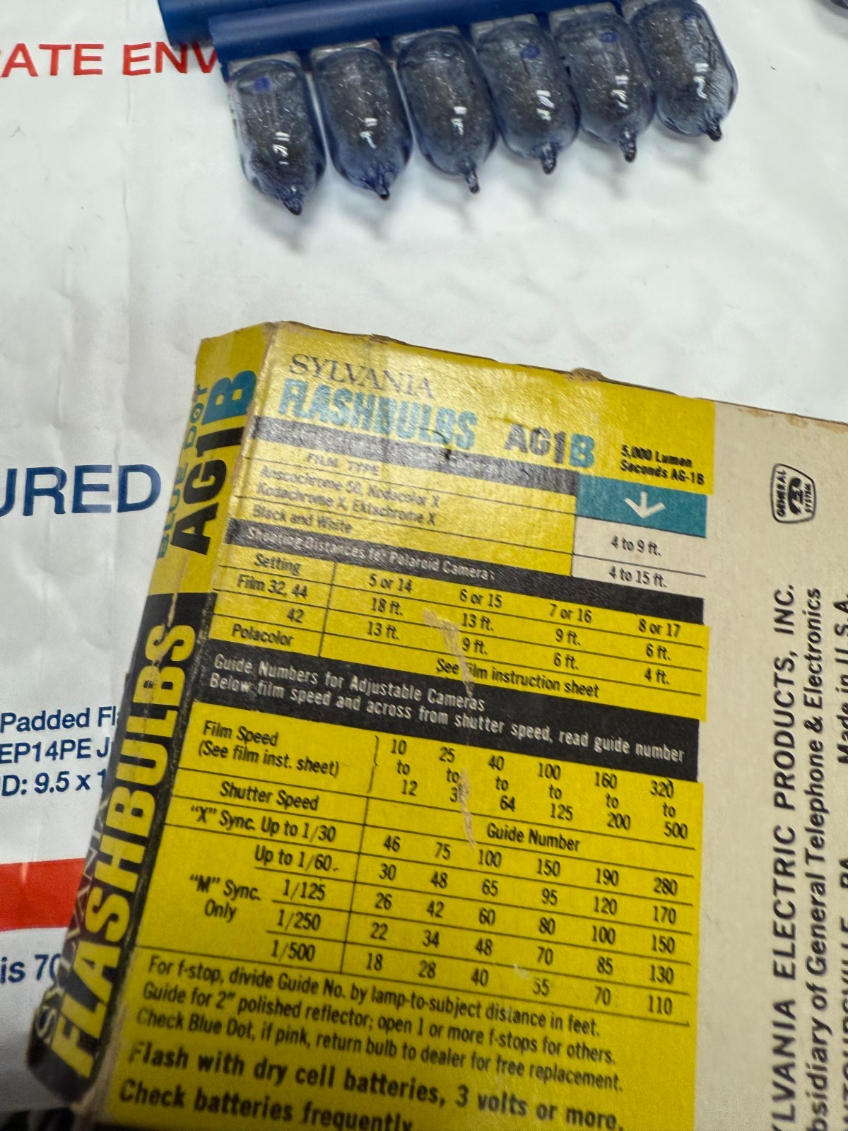 Sylvania flash bulbs LOT AG1B AG1 Lot Of 30 Bulbs Total NEW