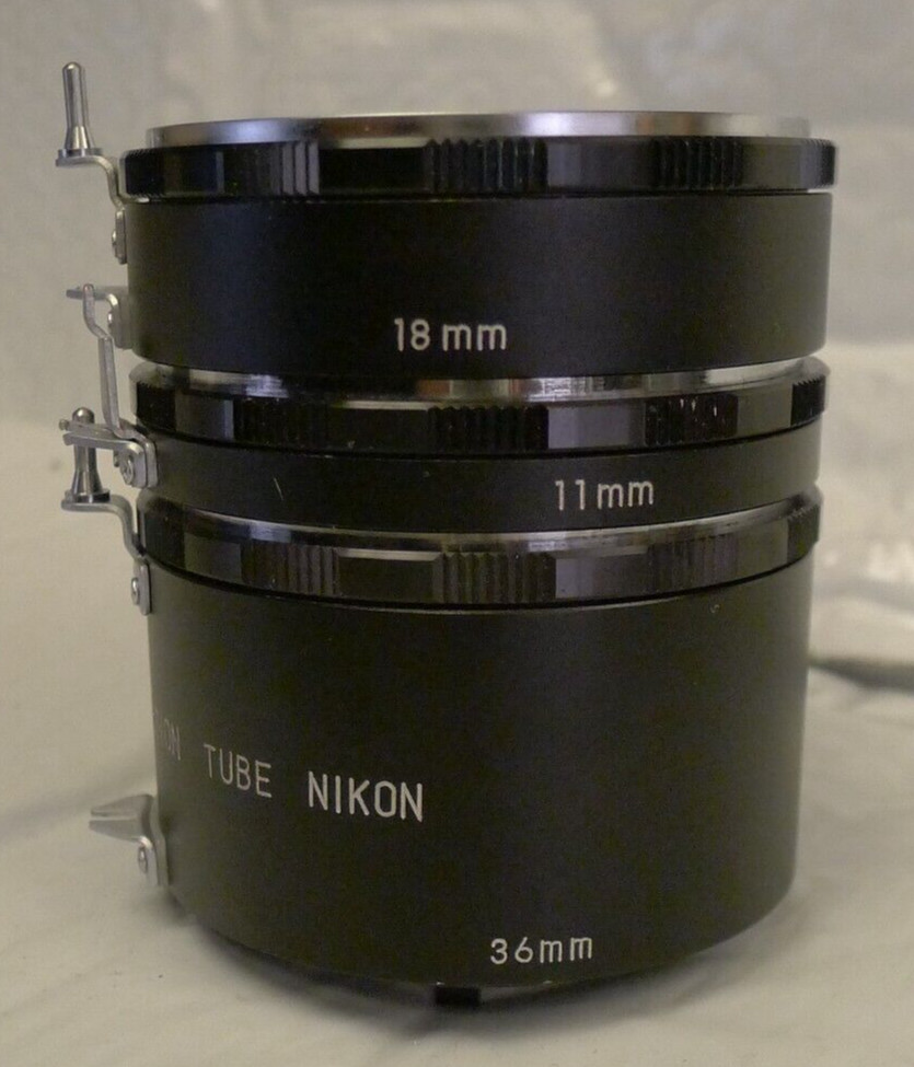 Soligor Auto Extension Tube 3 Piece Set 36mm 18mm 11mm for Nikon – Japan