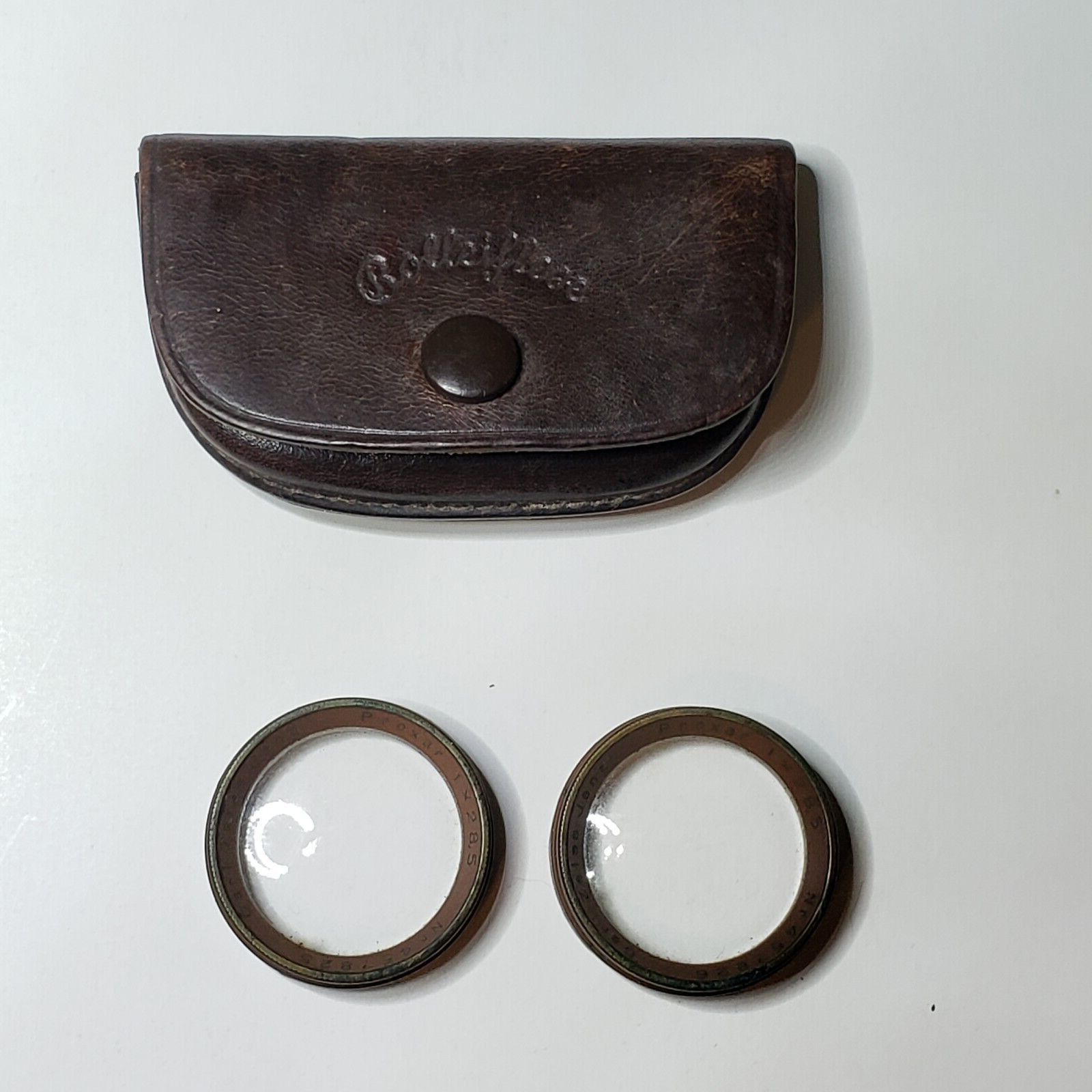 Vintage Rolleiflex Carl Zeiss Jena Proxar 2x 28.5mm Filter Set w/Leather Case