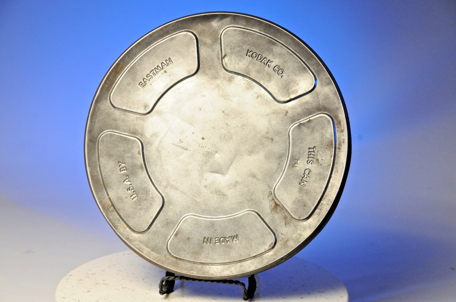 Vintage 16mm Film Reel Canister Eastman Kodak Made in USA Metal Wall Decor 11”