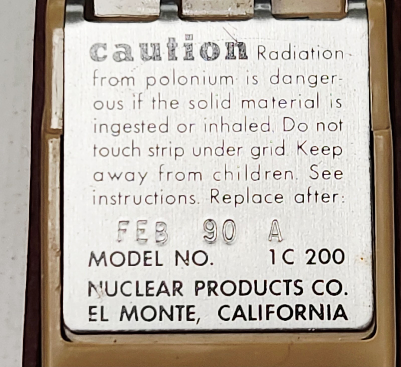 Staticmaster Model 1C200 Nuclear Products Record & Lens Cleaner 1990 Anti Static