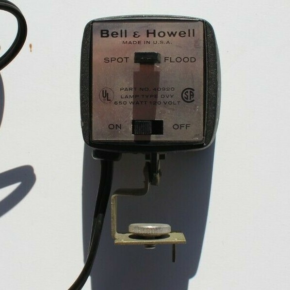 Vtg MCM Spot Light Flood Light Bell & Howell Part No 40920 W/ Bottom Arm Working