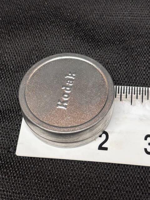 Vintage Kodak Film Tin Canister for Roll of Film Metal Silver 2″ Can