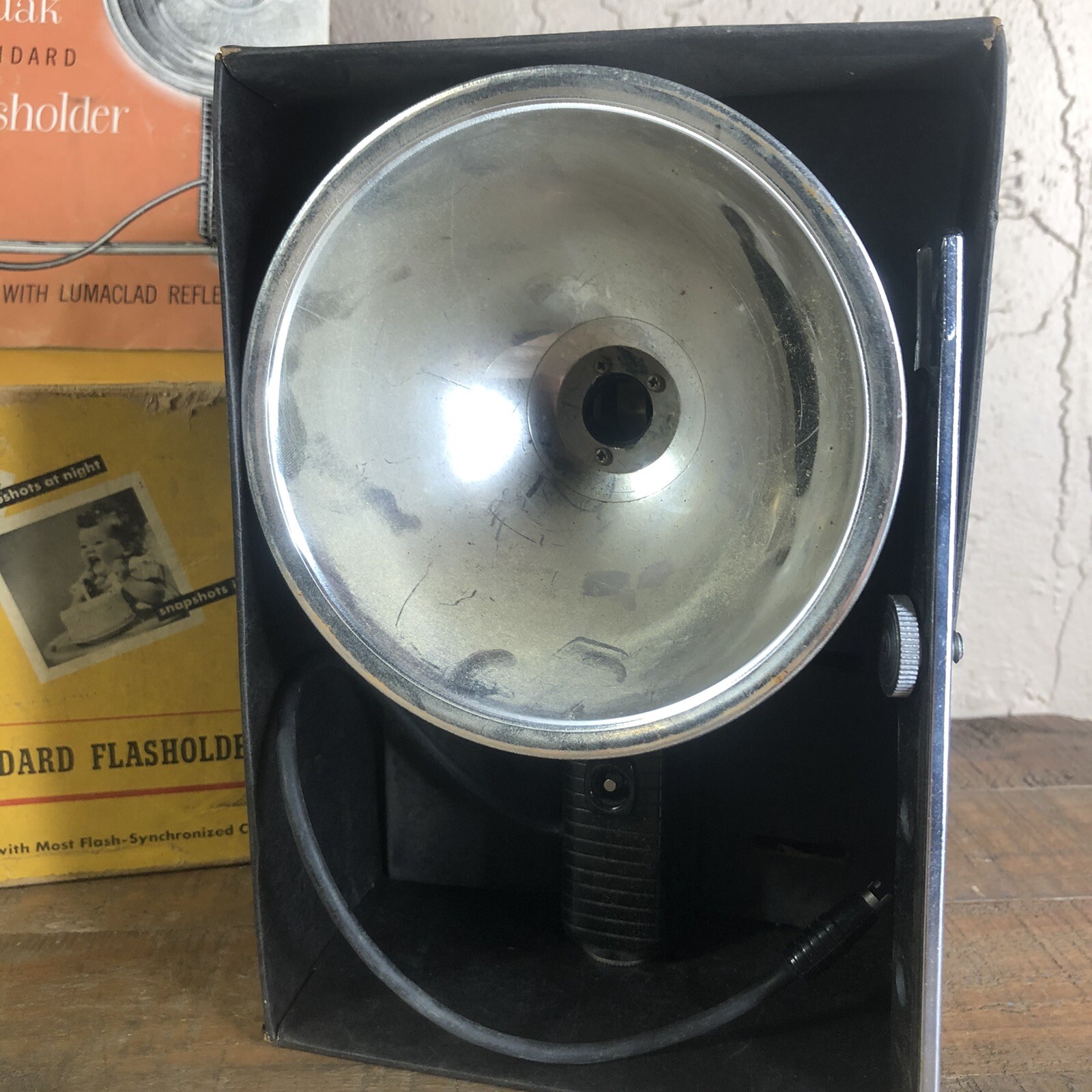 1952 Kodak Standard Flasholder in Box With Instruction Book Vintage Flash