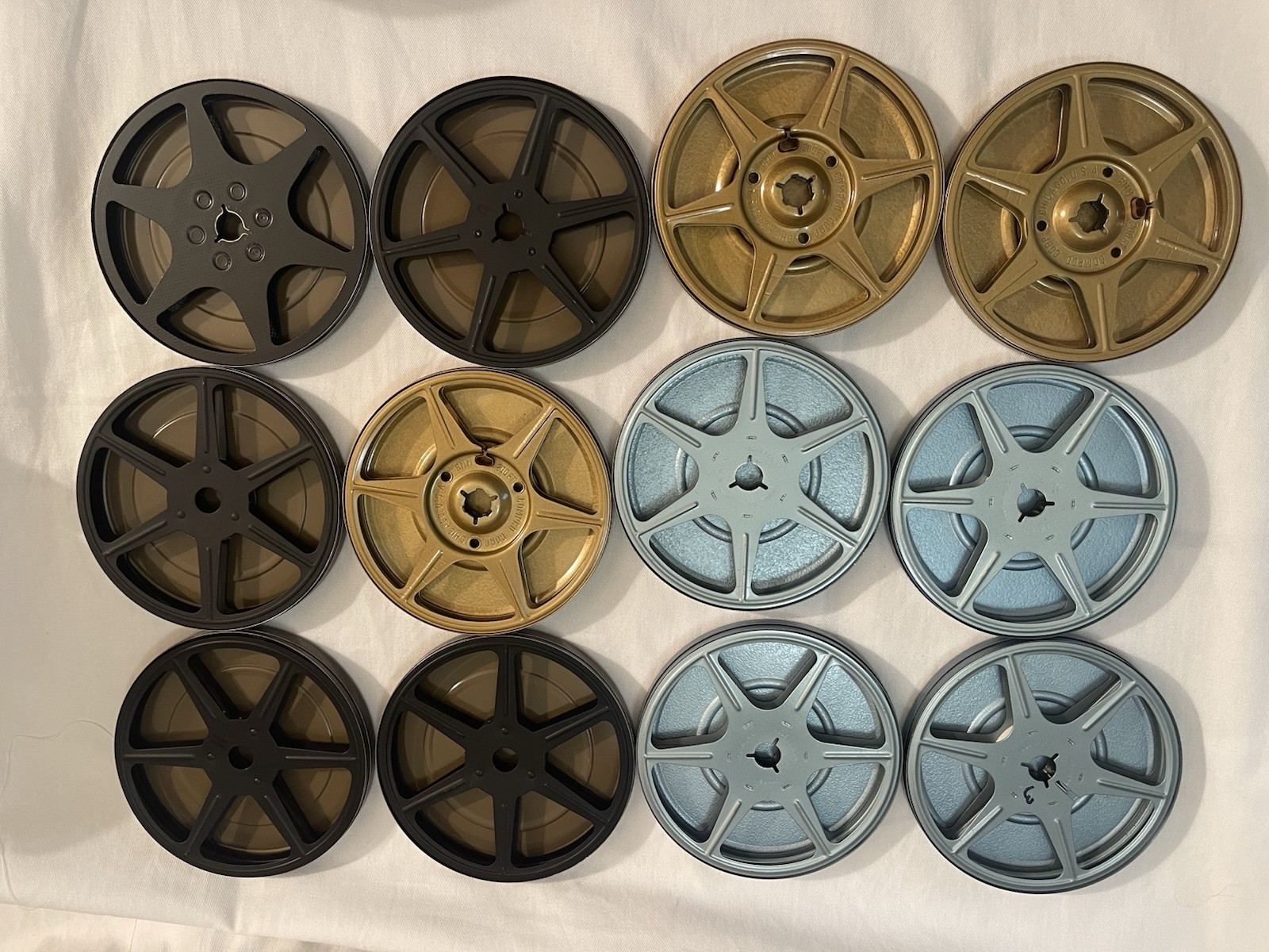Vintage Woolworth & Super 8 & Compco Metal Reel 5″ Metal Case Total 12 Case