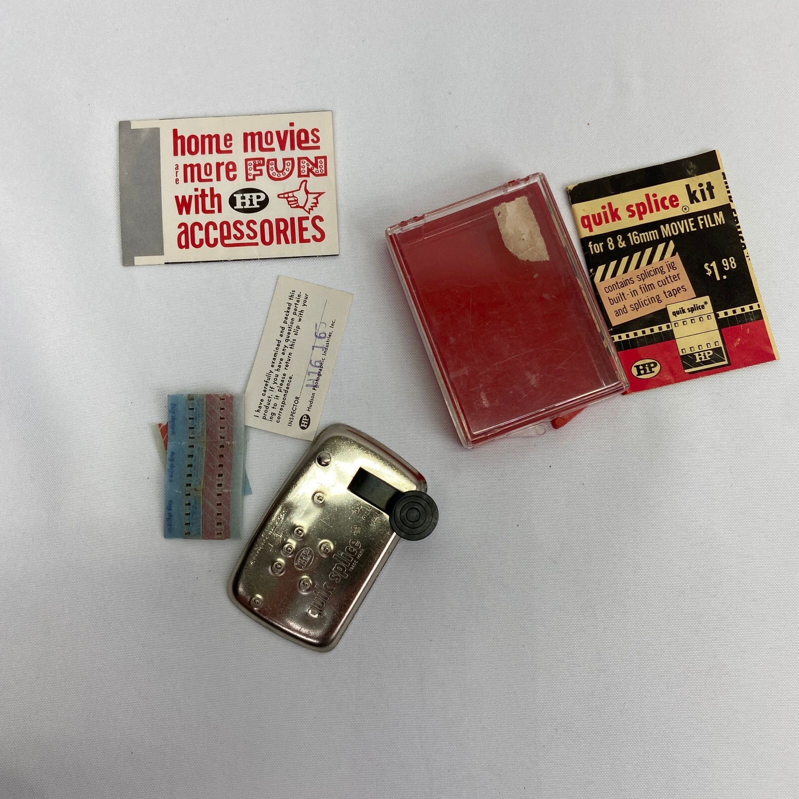 Vintage Quik Splice HIP (HPI) 8mm Hand Splicer Complete Case And Instructions
