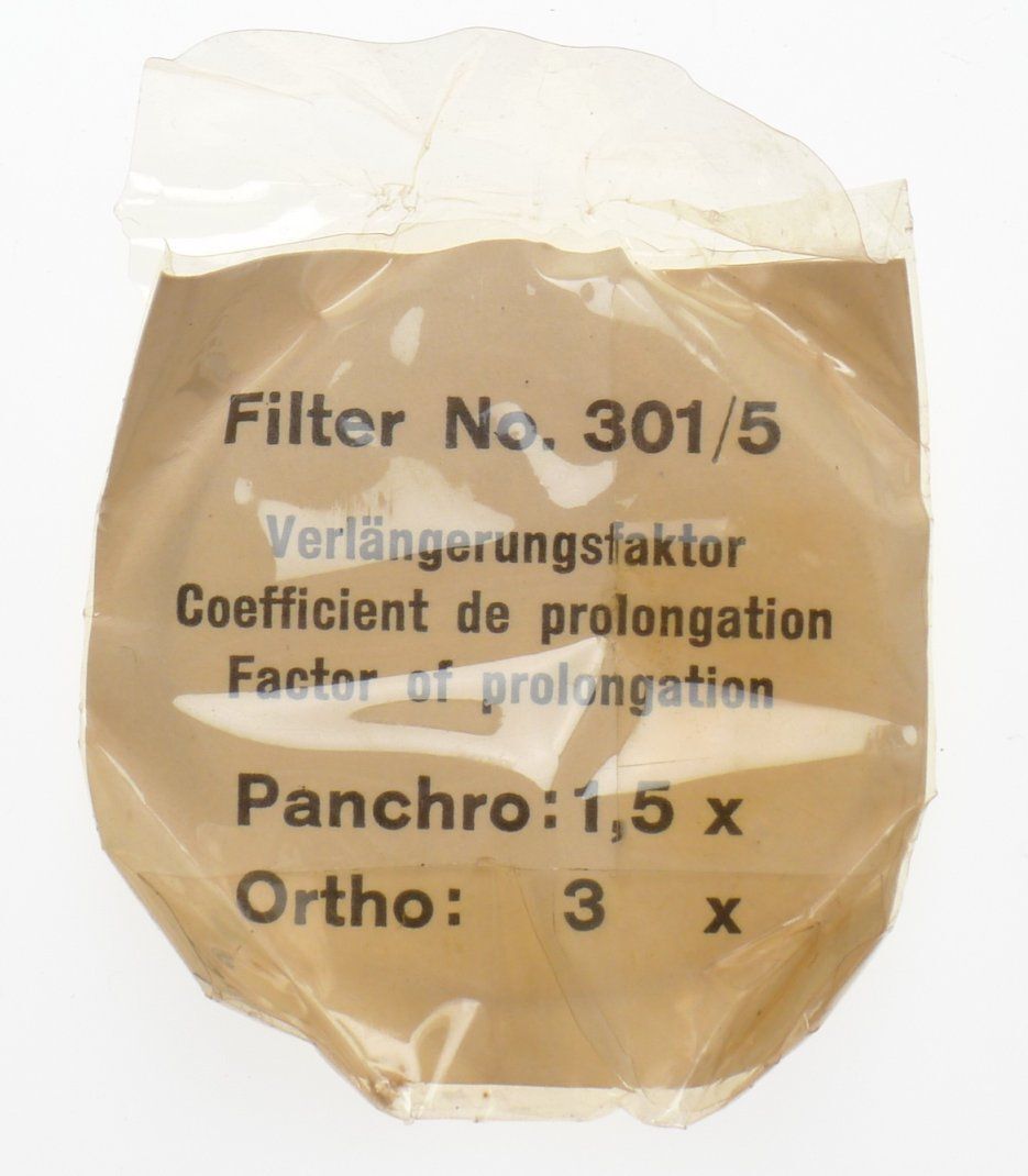 Omag switzerland yellow filter ring glass no.301/5 original packaging excellent