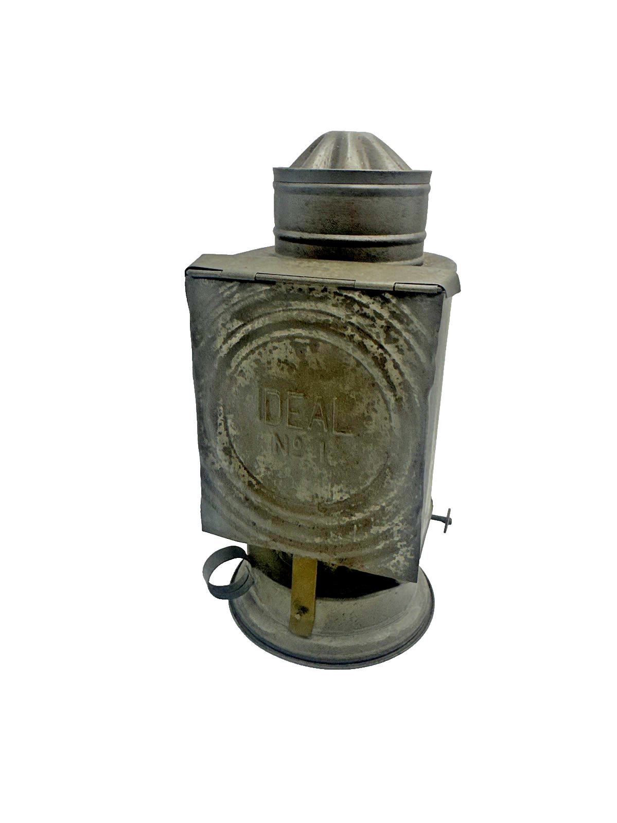 Antique Ideal No 1 Photography Darkroom Lantern Amber Lens Stripped