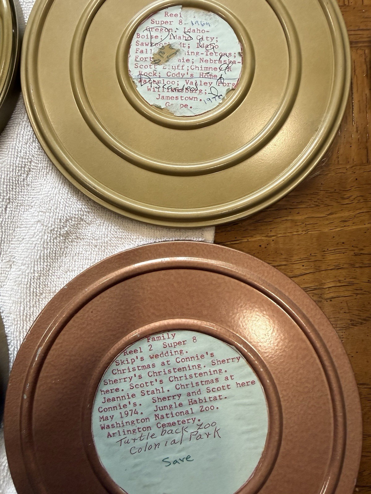 8mm Film-reel Canisters With Storage Case. All Canisters Are Empty-no Film.